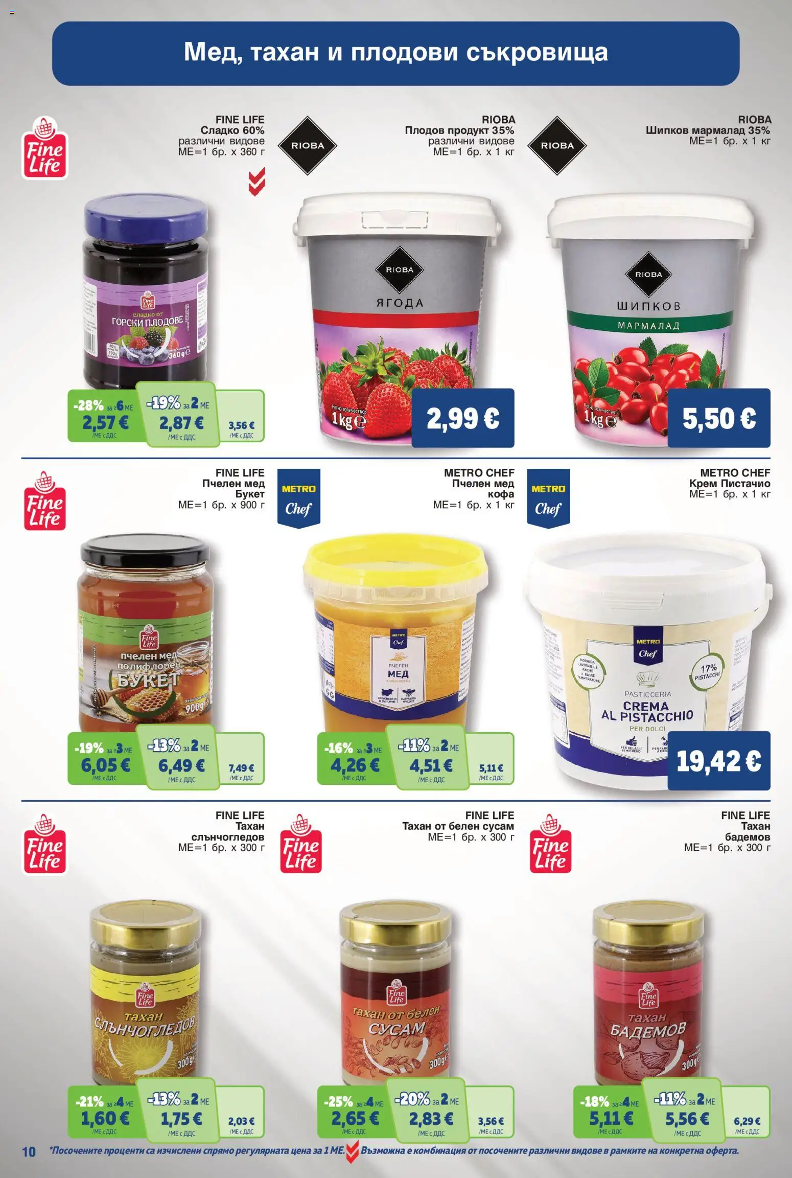 {H1} | Страница: 10 | Продукти: Кофа, Сладко, Мед, Тахан