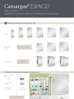 Bauhaus Badmöbel Camargue Espacio ab 25.05.2026 gültig | Seite: 6 | Produkte: USB, Steckdose, Spiegel