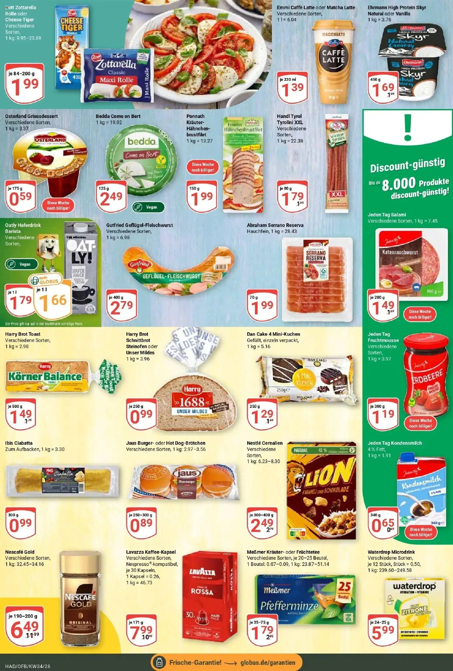 Globus Prospekt Halle (saale) (ab 17.08.2026) » Angebote online | Seite: 15 | Produkte: Lavazza, Hahnchen, Toast, Salami