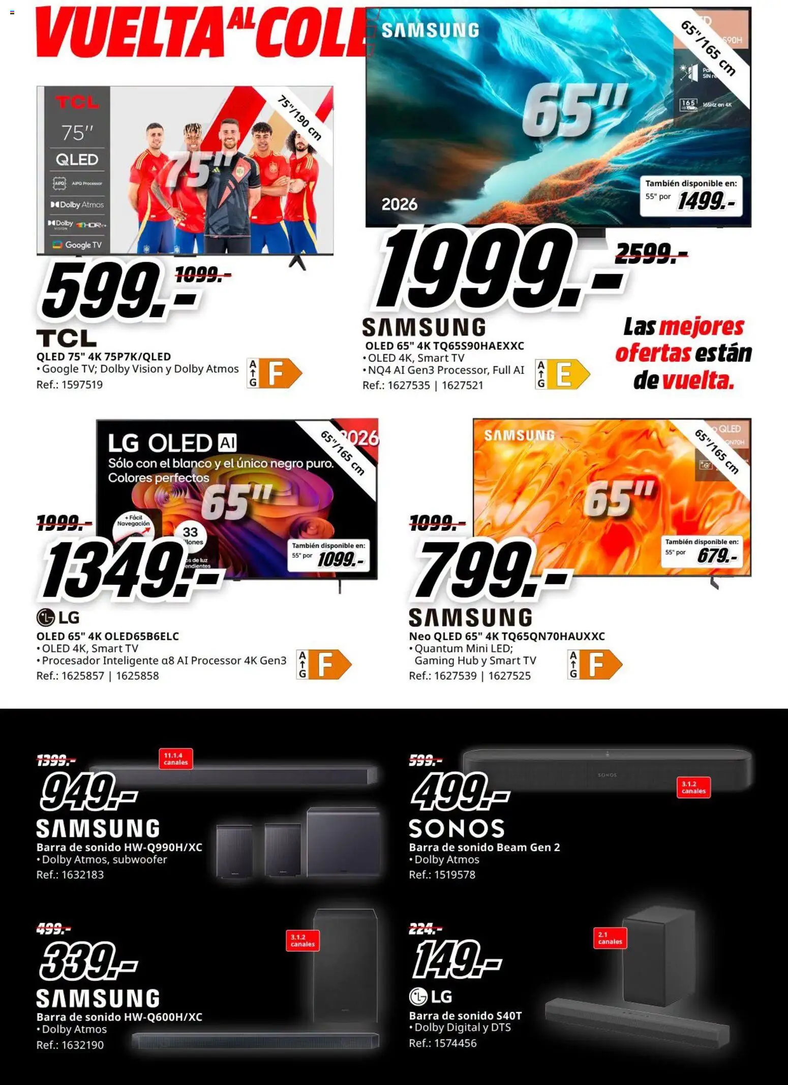 Media Markt Vuelta al Cole │ válido desde el 26/08/2026 | Página: 31 | Productos: Barra de sonido, Navegación