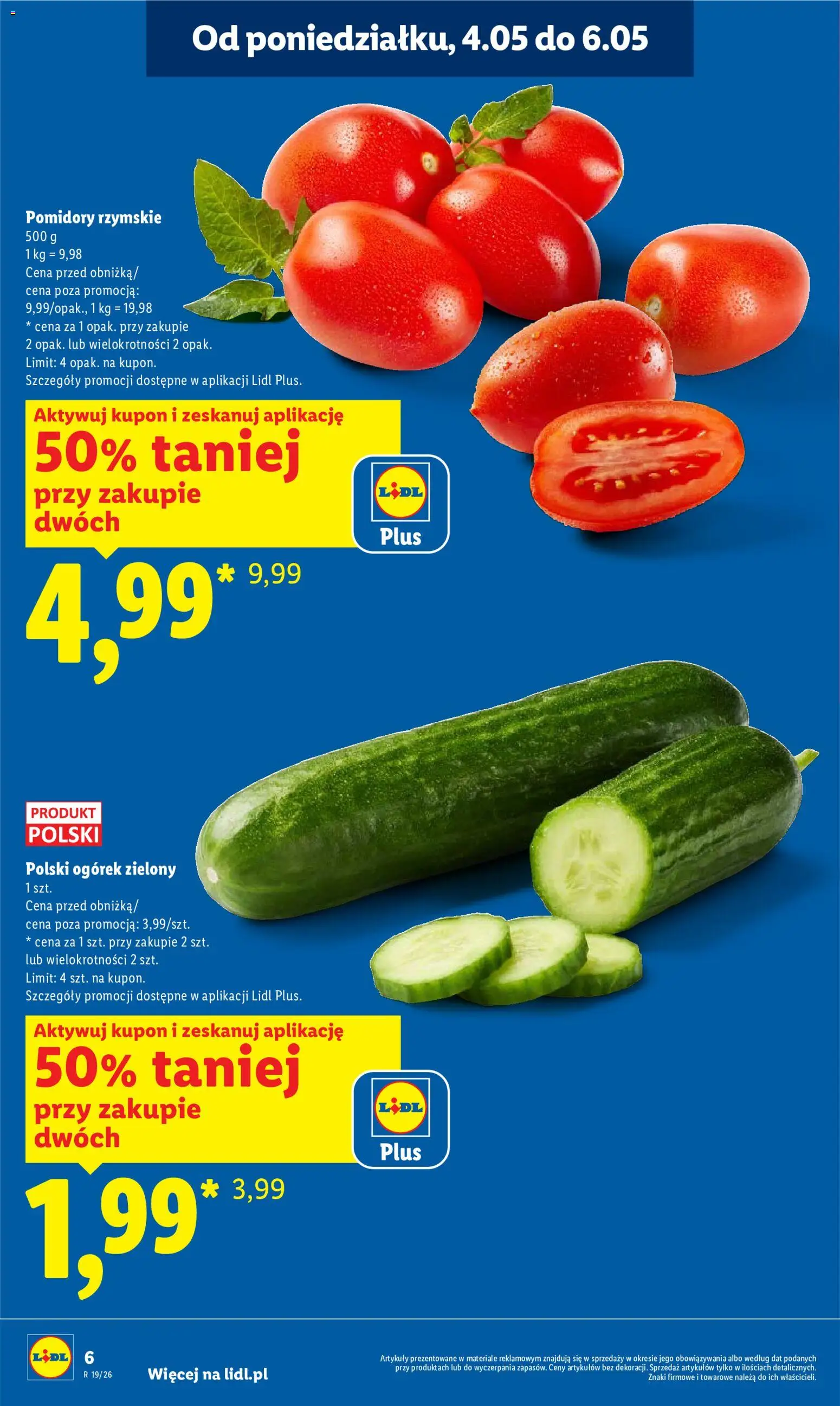 Lidl gazetka od 04.05.2026 | Strona: 6 | Produkty: Pomidory