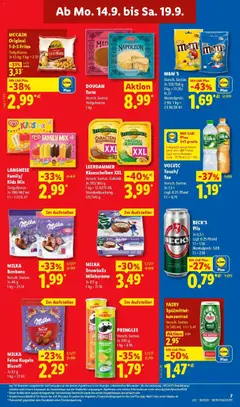 BECK'S Pils, Je 0,5 l ab 14.09.2026 gültig | Seite: 15 | Produkte: Langnese, Pils, Milka, Pringles
