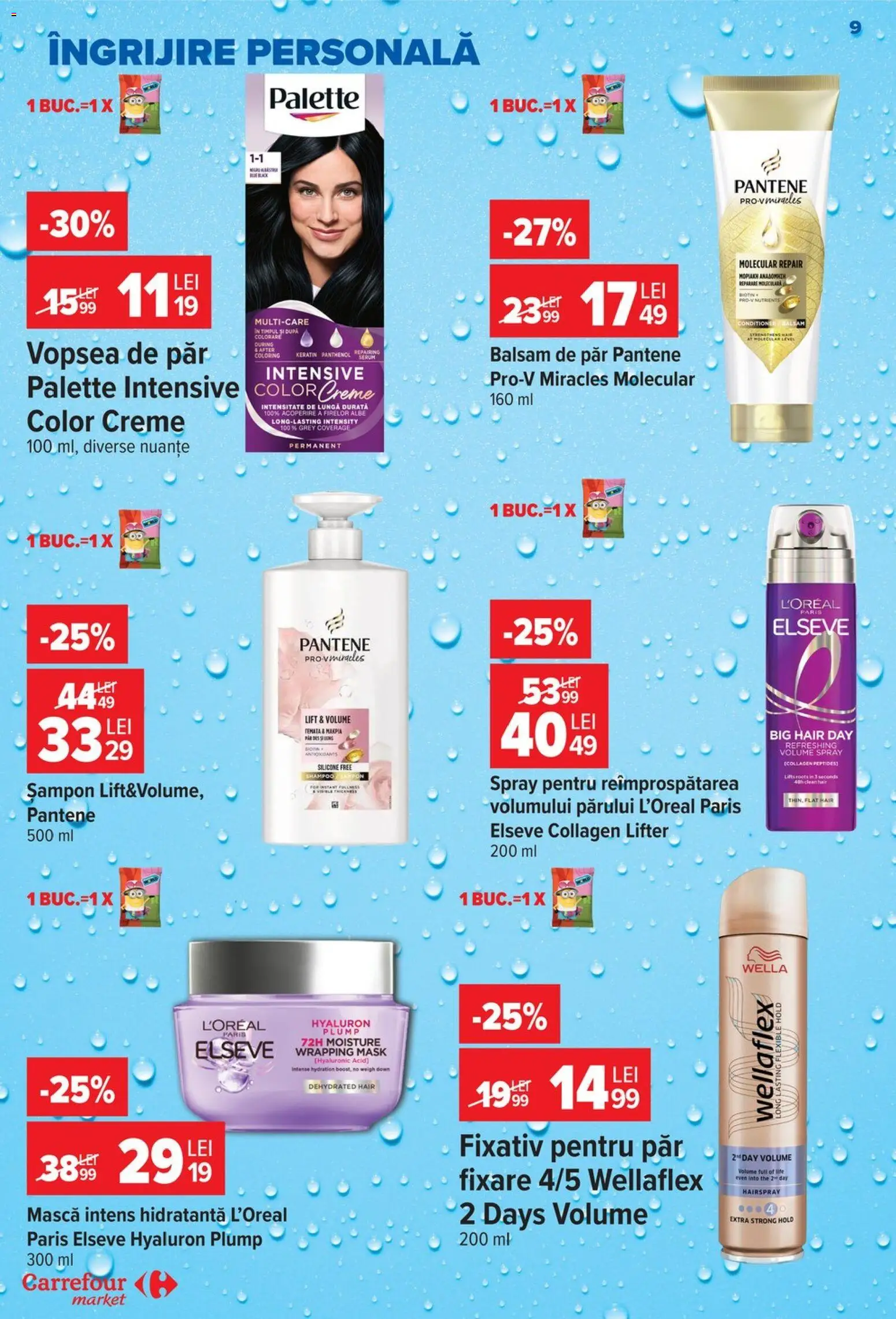 Noul catalog Carrefour – valabil de la 30.09.2026 | Pagină: 9 | Produse: Grey, Balsam, Balsam de păr, Intense