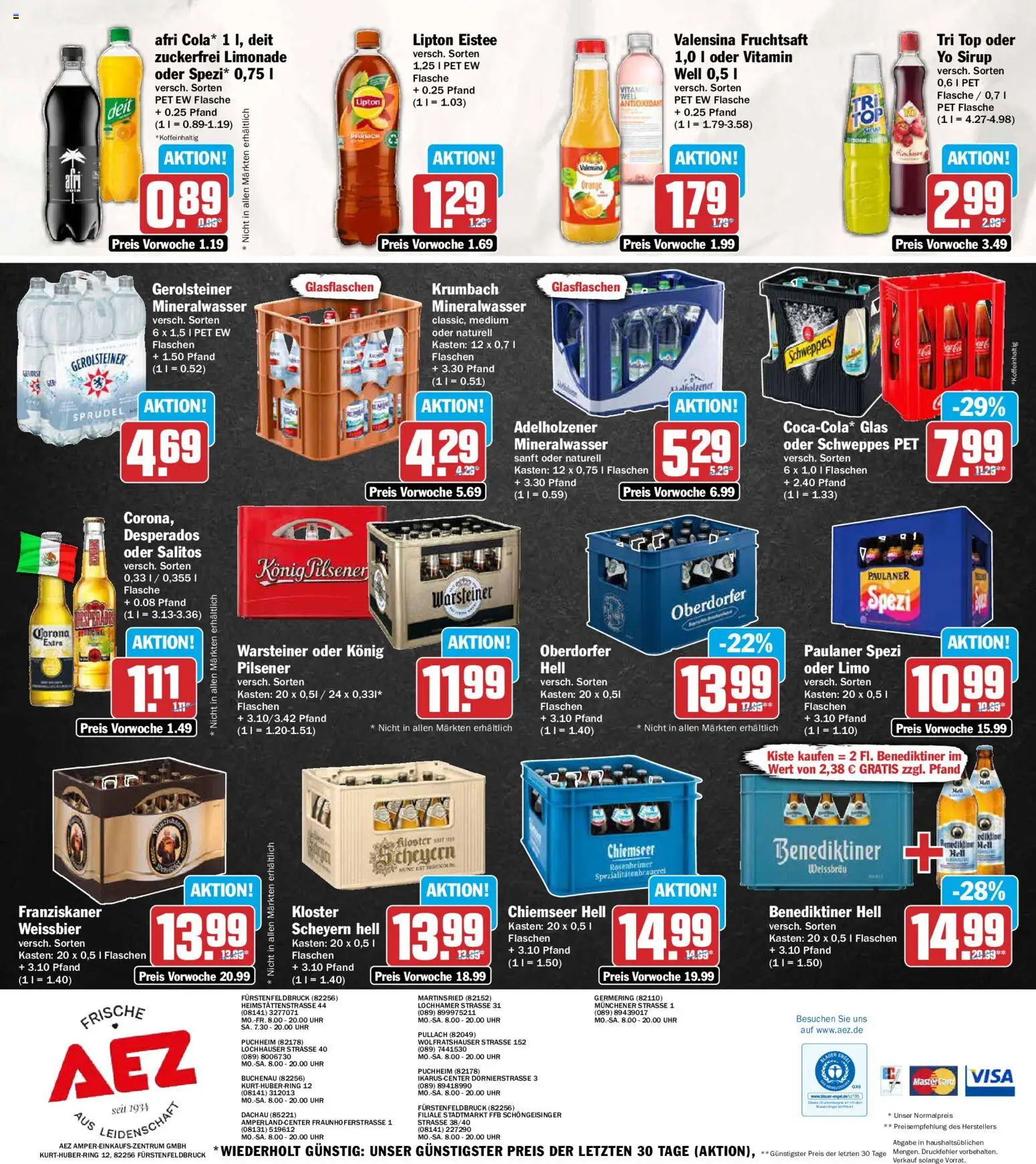 AEZ Prospekt – gültig ab 24.08.2026 | Seite: 16 | Produkte: Valensina, Desperados, Uhr, Gerolsteiner