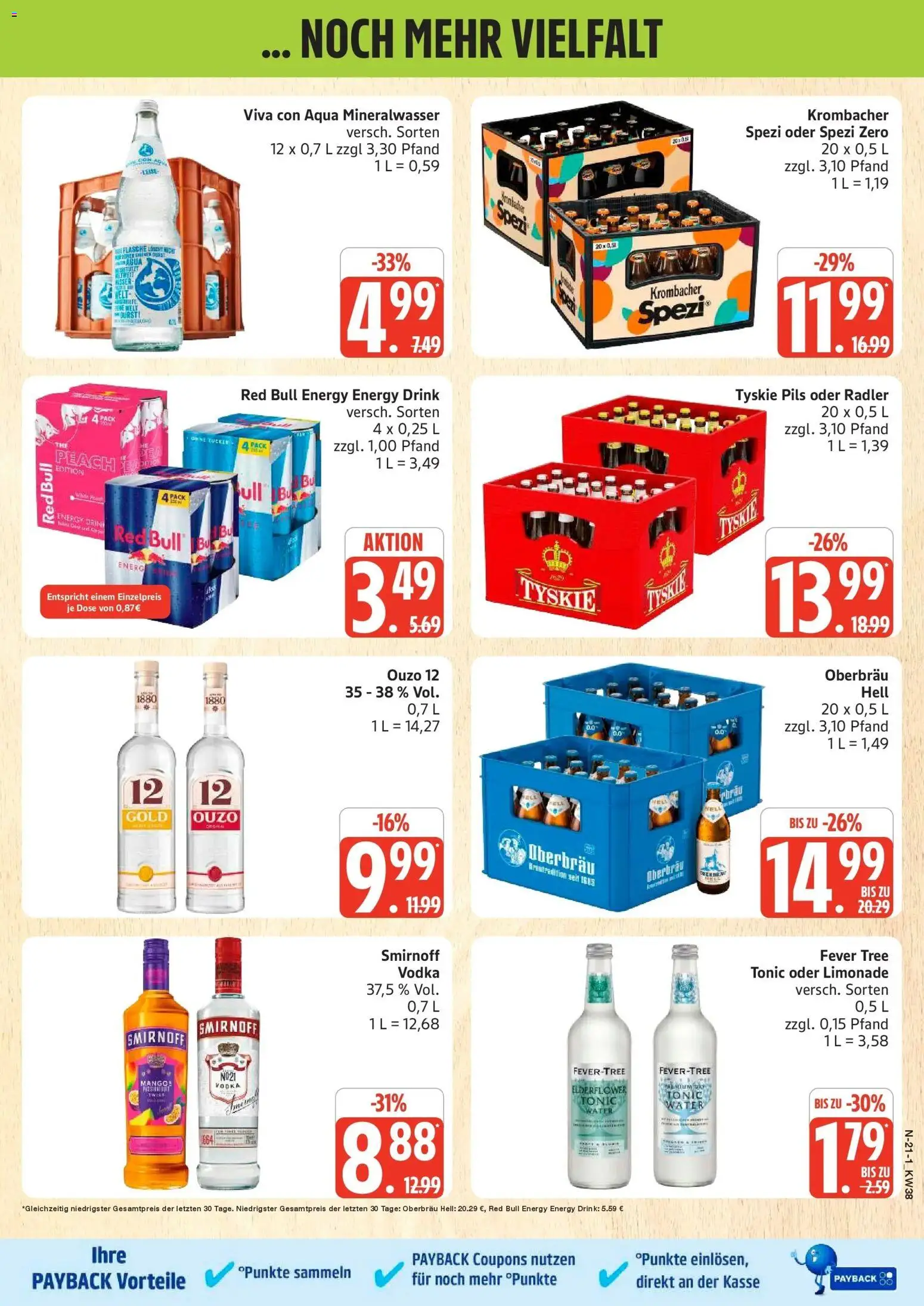 Marktkauf Prospekt Cuxhaven (ab 14.09.2026) » Angebote online | Seite: 21 | Produkte: Red bull, Energy, Smirnoff, Krombacher