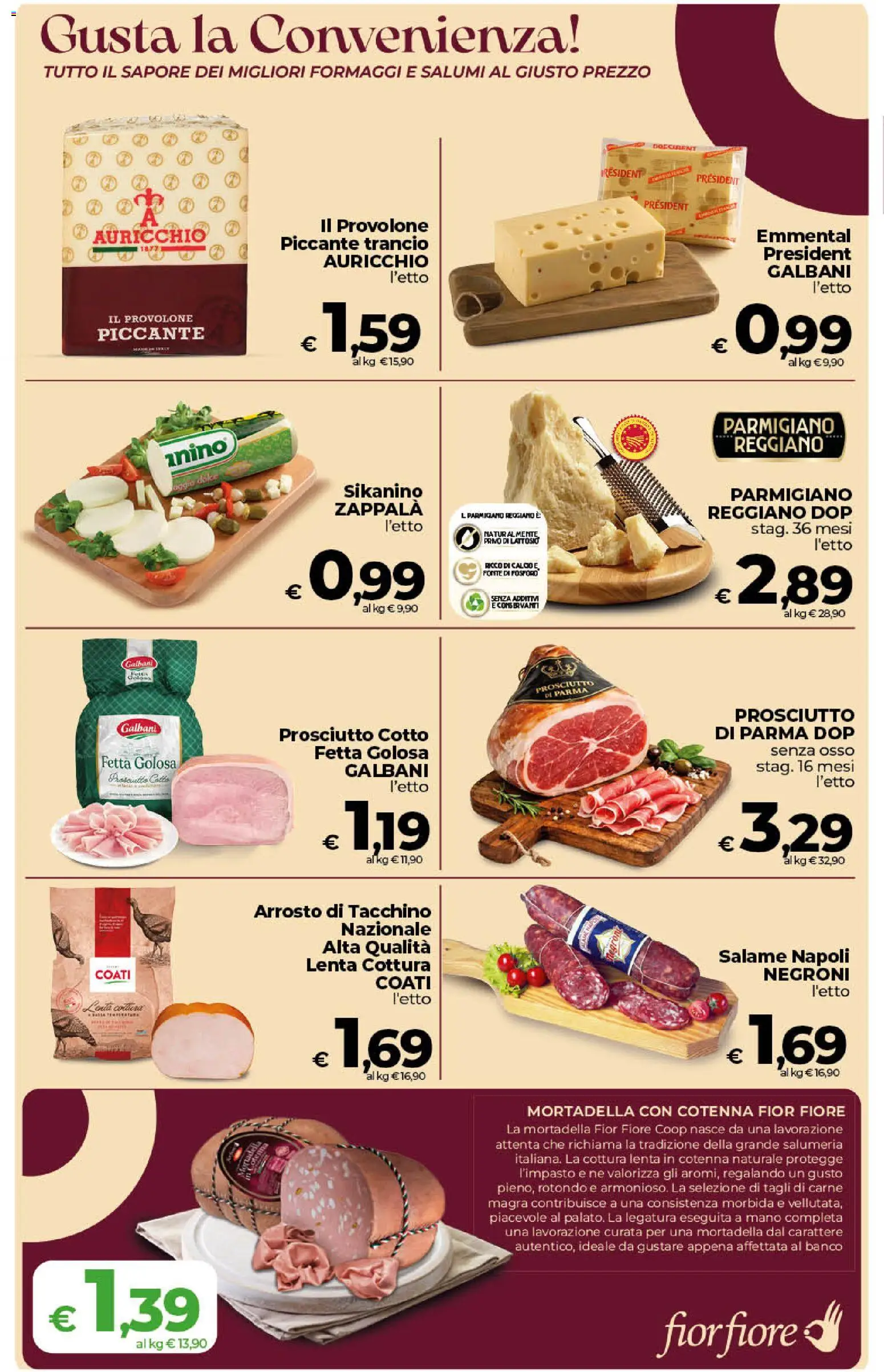 Volantino COOP del 13/10/2026 | Pagina: 7 | Prodotti: Provolone, Tacchino, Prosciutto, Emmental