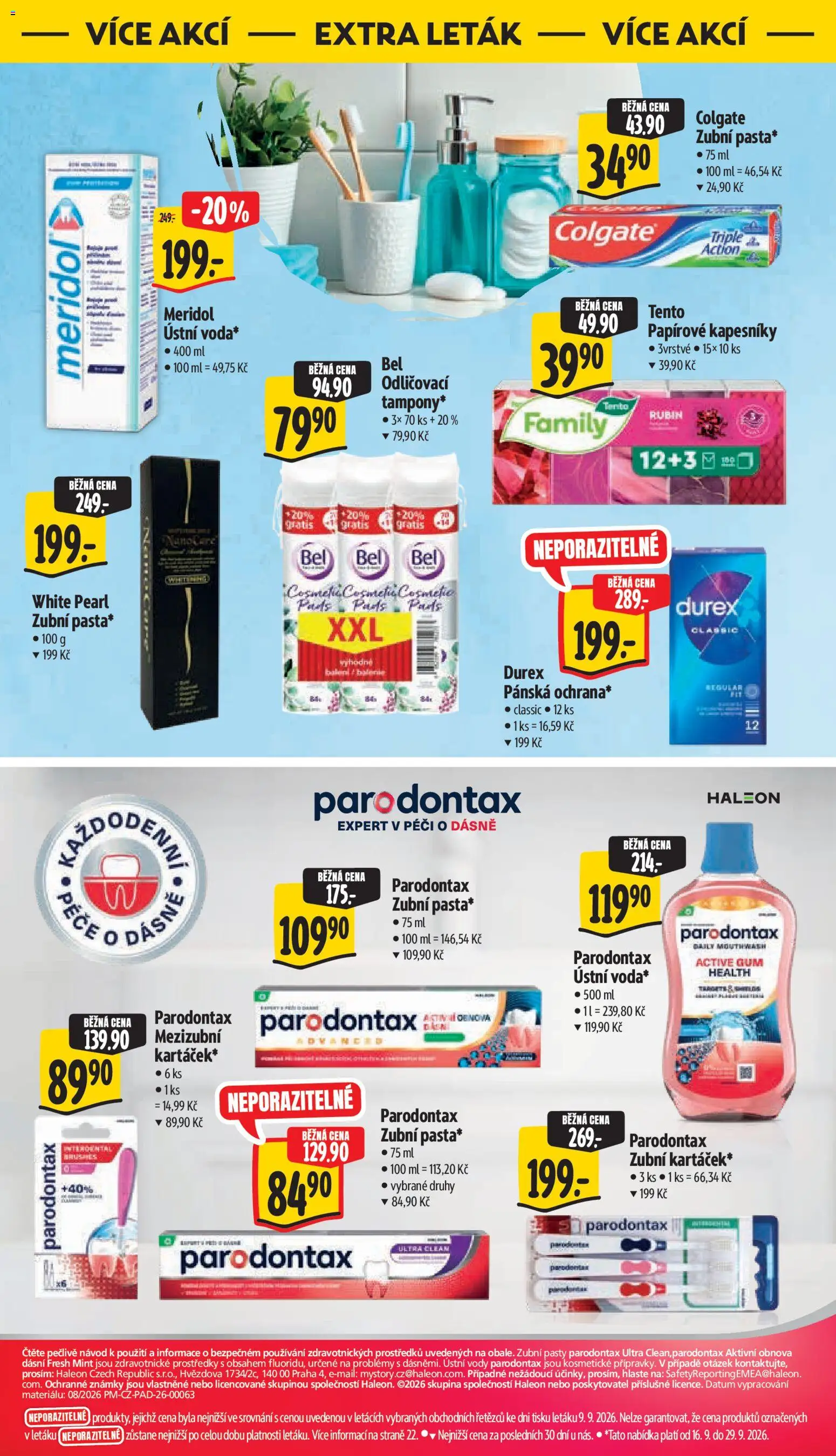 Albert leták - Hypermarket - Jablonec nad Nisou od 16.09.2026 | Strana: 58 | Produkty: Parodontax, Známky, Papírové kapesníky, Durex