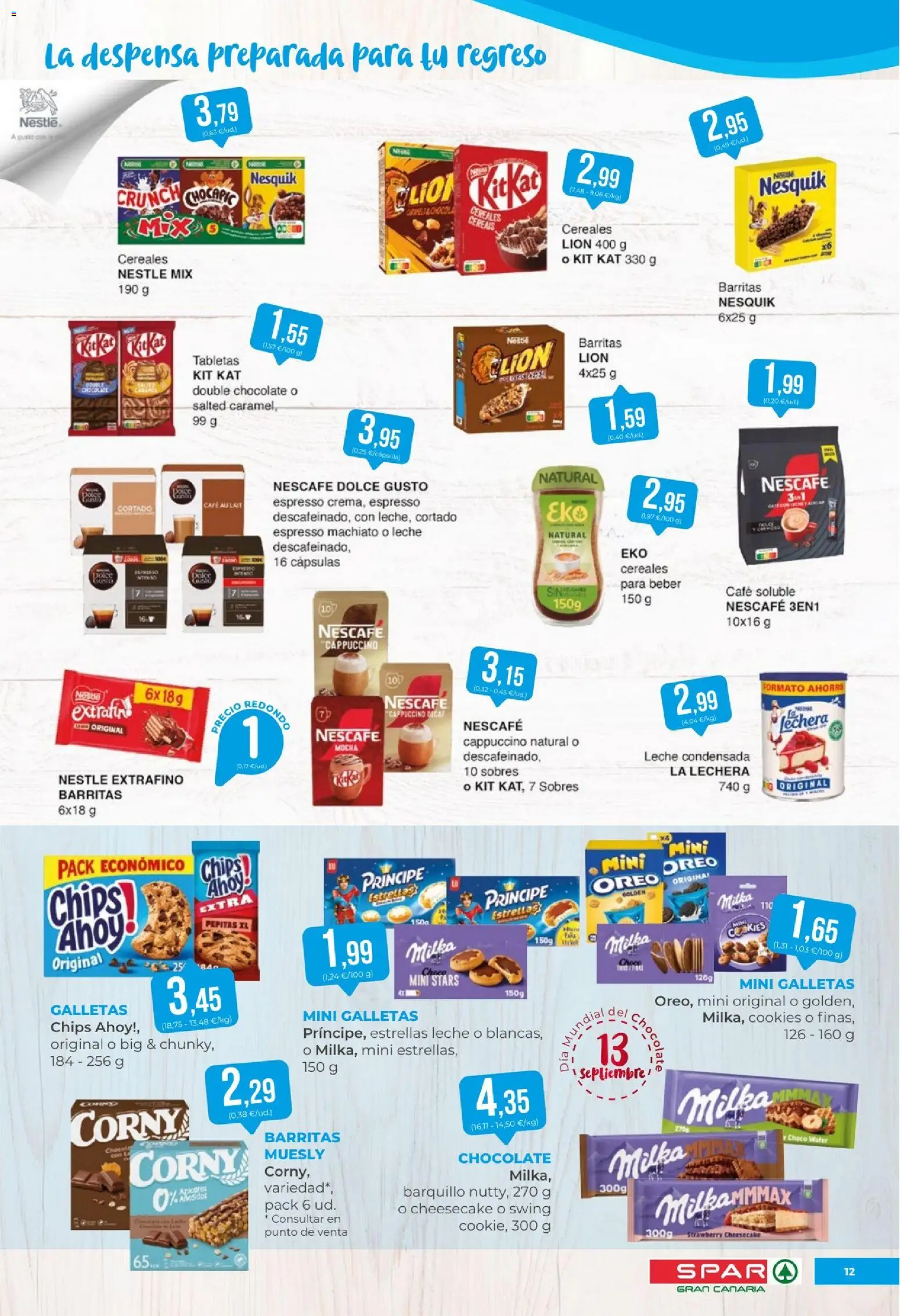 Spar folleto │ válido desde el 04/09/2026 | Página: 12 | Productos: Café, Cereales, Leche condensada, Galletas