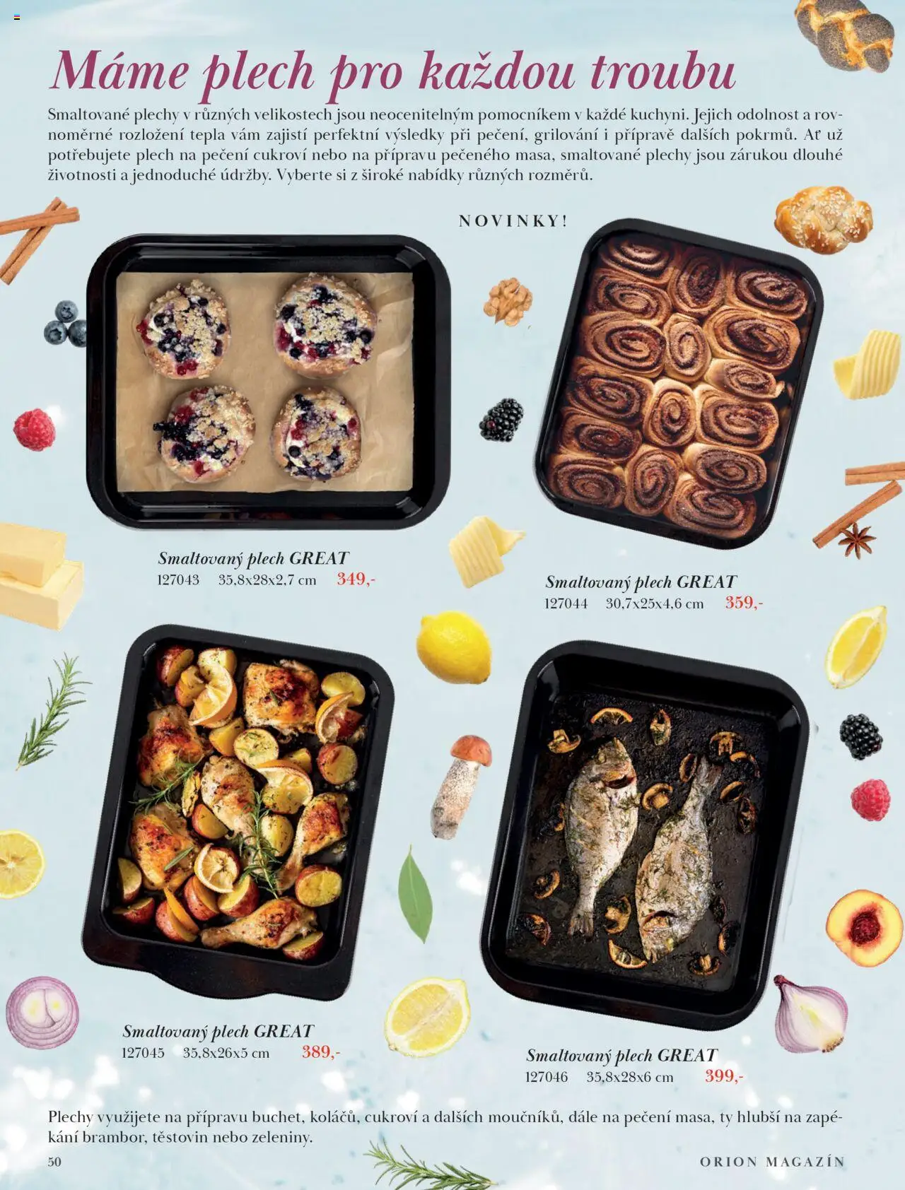 Orion katalog - Podzim/zima od 23.09.2025 | Strana: 50 | Produkty: Grilování, Plech, Cukroví