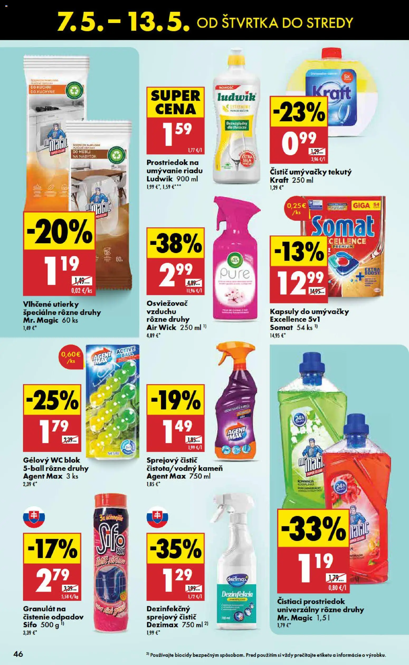 Nové Biedronka akcie – leták je platný od 07.05.2026 | Strana: 46 | Produkty: Nábytok, Čistiaci prostriedok, Kuchyne, Air Wick
