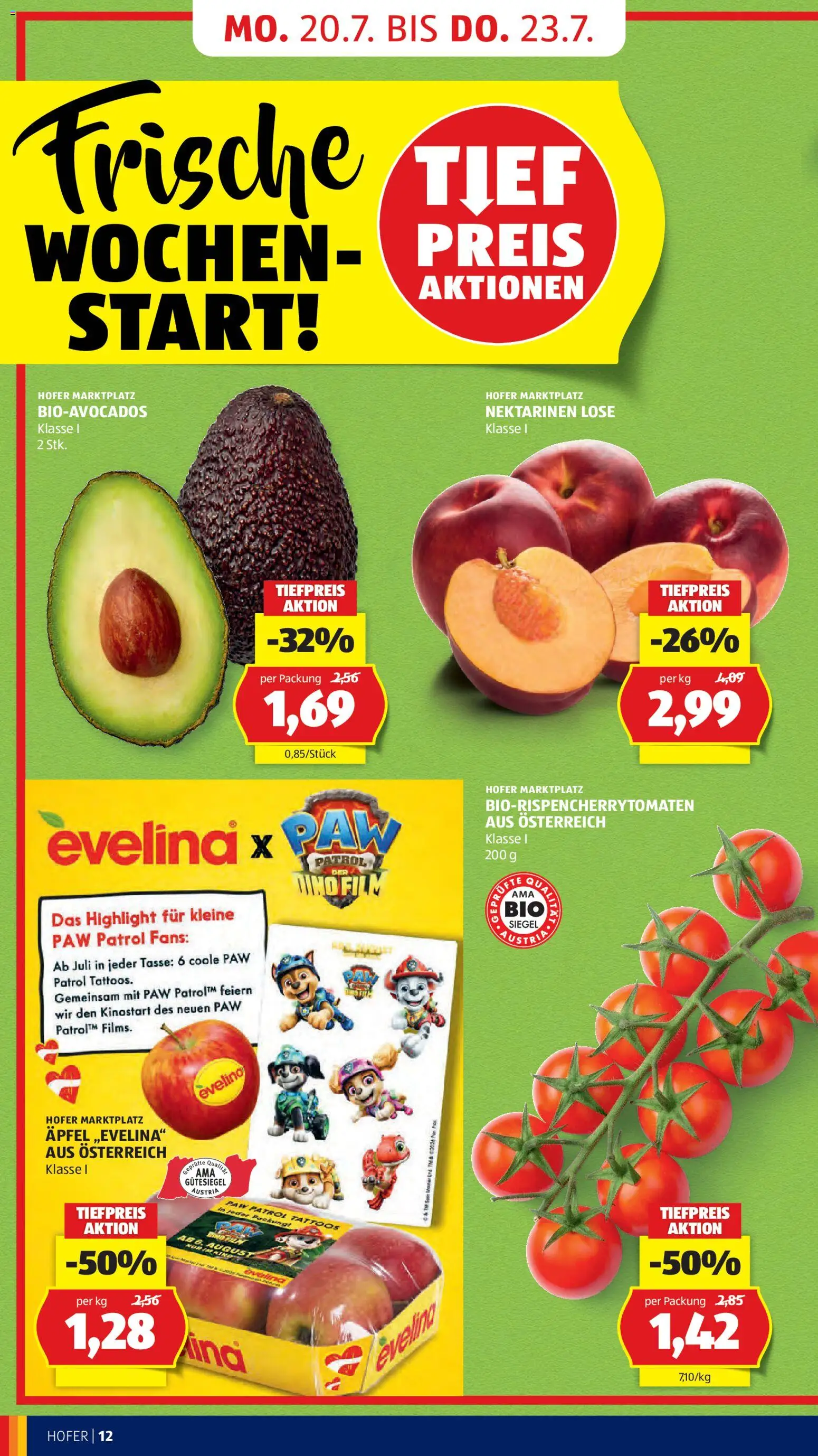 Hofer Flugblatt gültig ab 17.07.2026 | Seite: 16 | Produkte: Avocado, Apple, Äpfel