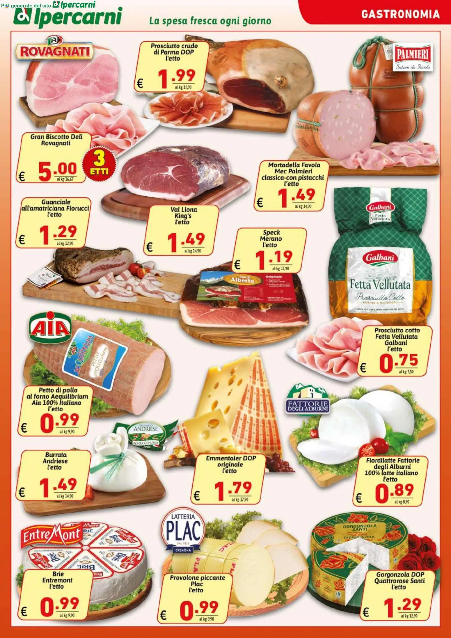Volantino Ipercarni del 12/08/2026 | Pagina: 7 | Prodotti: Speck, Prosciutto Cotto, Pollo, Gorgonzola