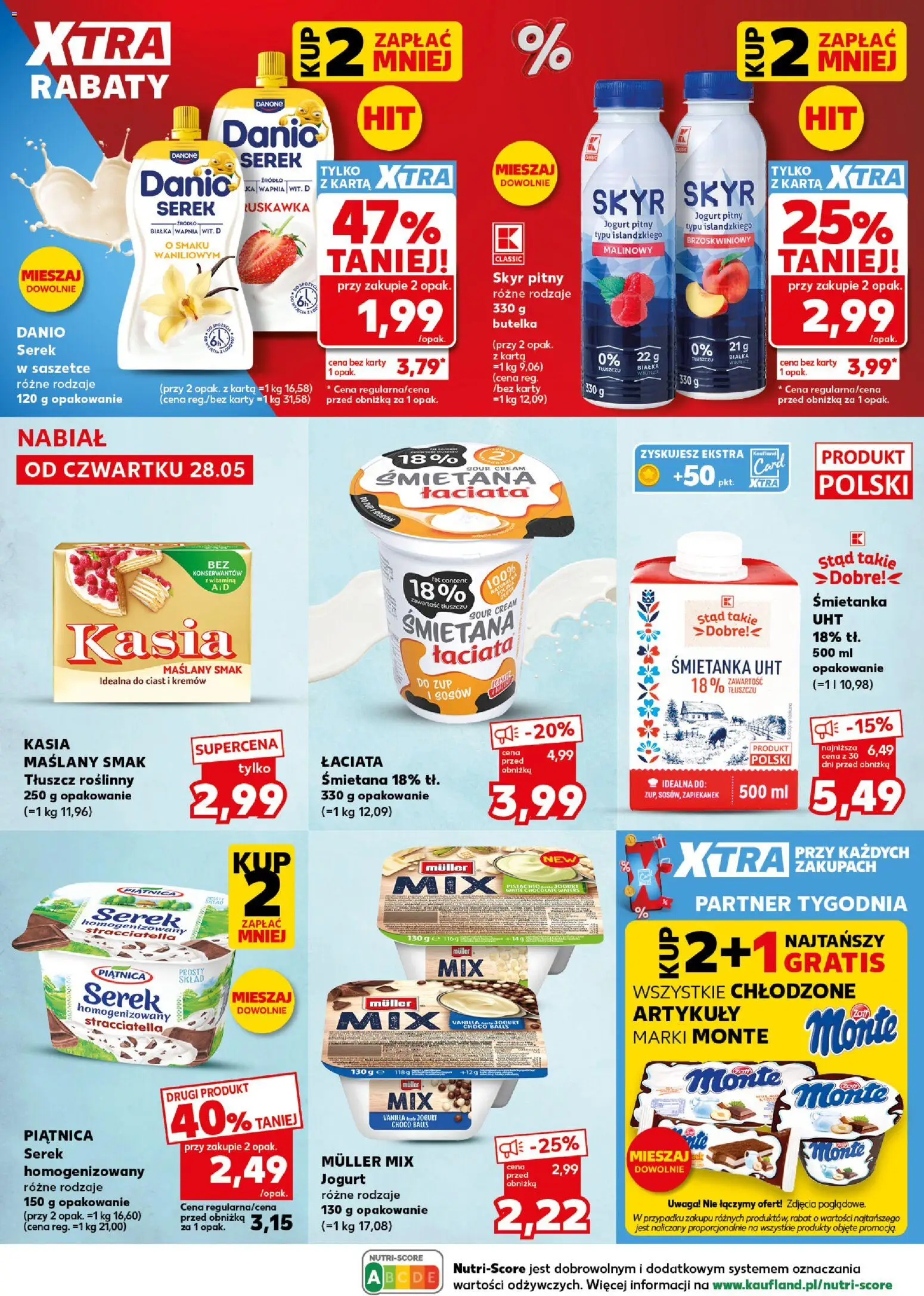 Kaufland Polsko leták - Mocny start od 01.06.2026 | Strana: 24 | Produkty: Jogurt, Skyr, Karty