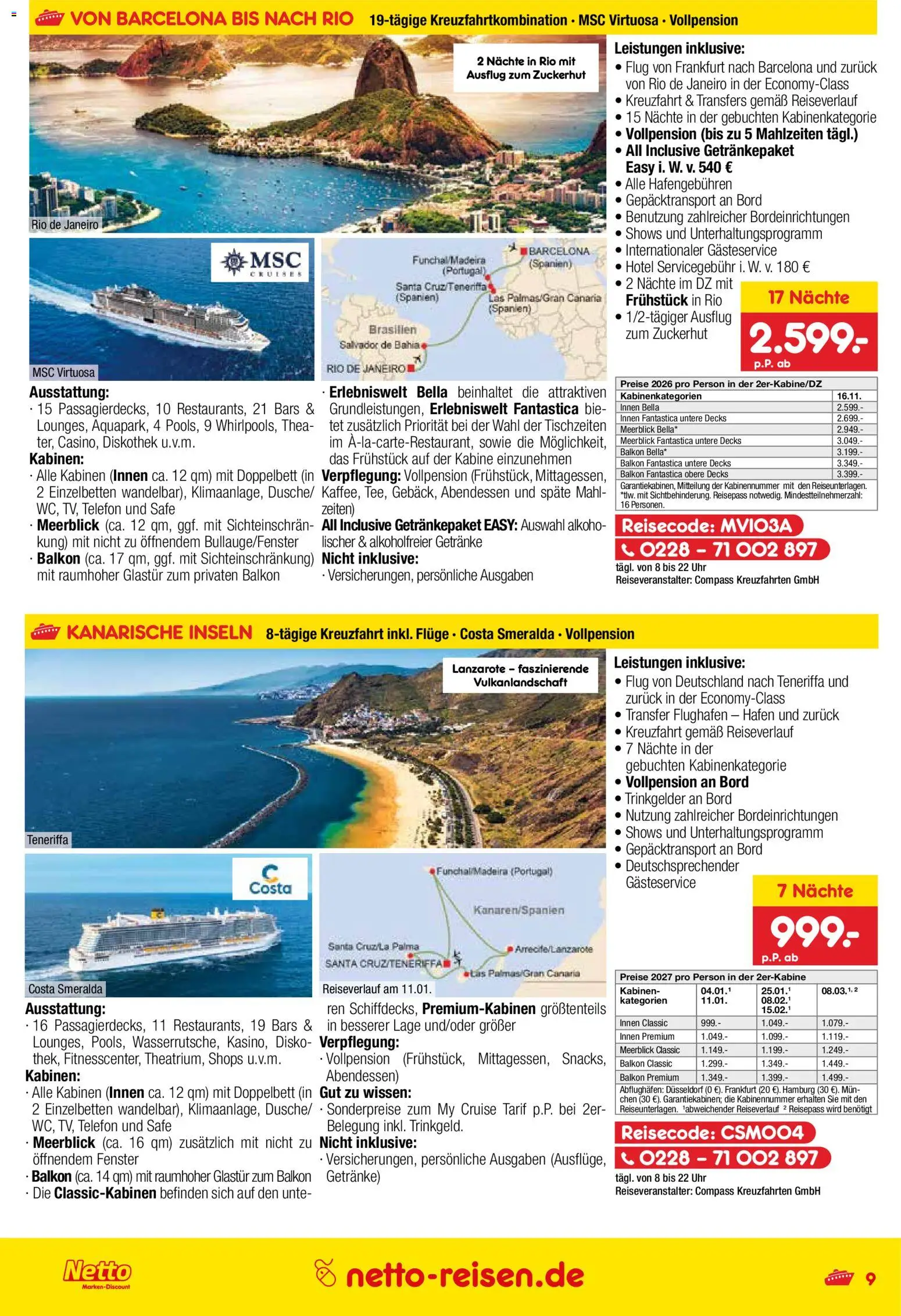 Netto Reisen Prospekt 	 – gültig ab 28.05.2026 | Seite: 9