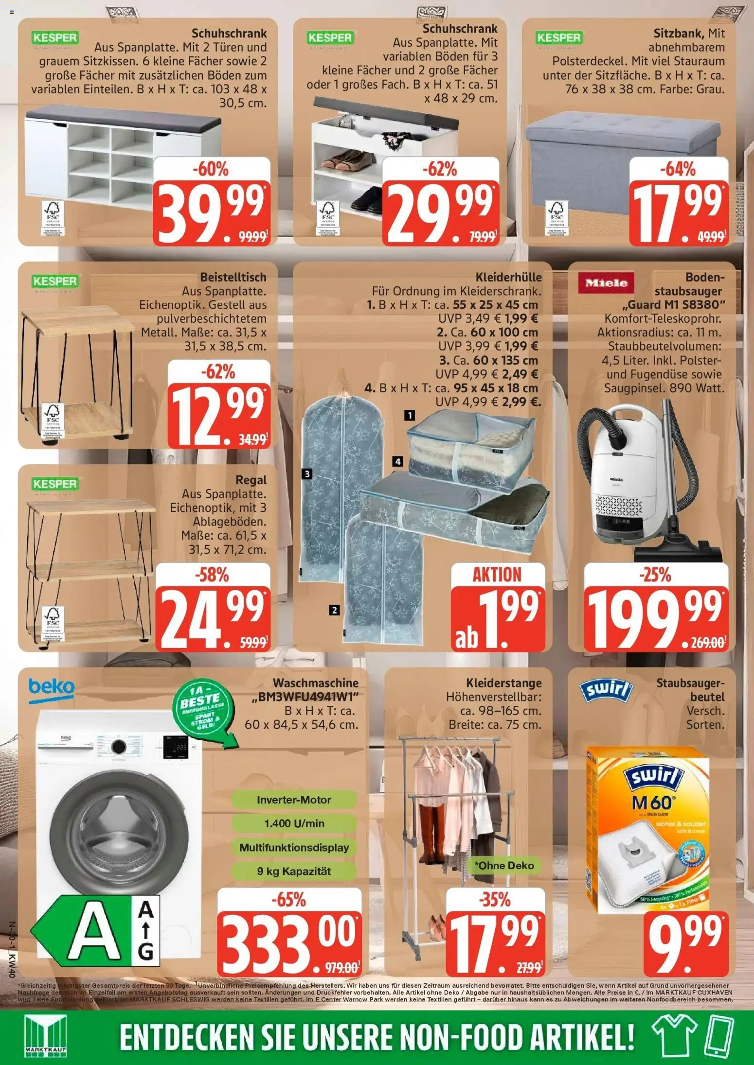 Edeka Prospekt Schleswig (ab 28.09.2026) » Angebote Online | Seite: 30 | Produkte: Miele, Staubsauger, Beistelltisch, Regal