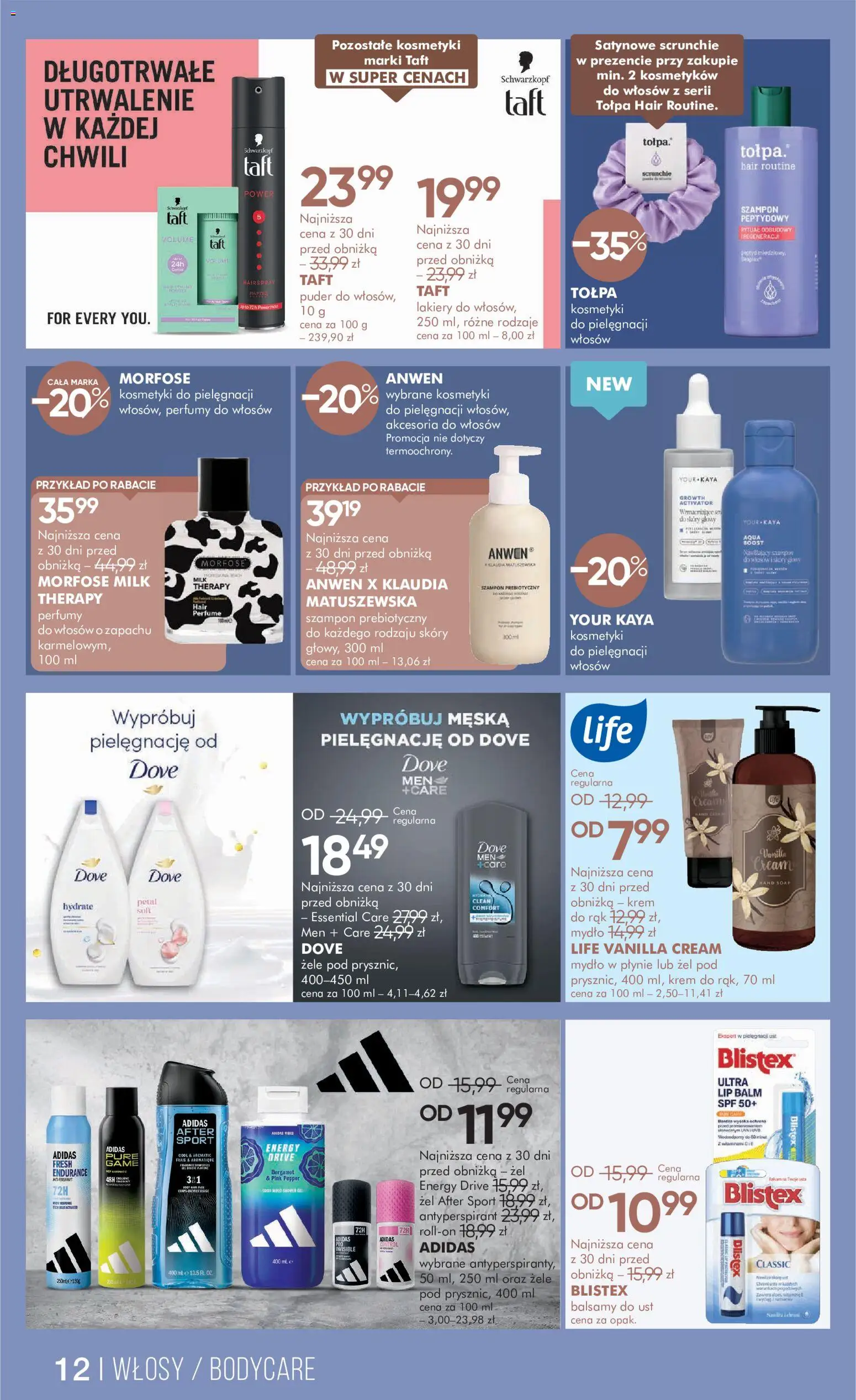 Super-pharm gazetka od 21.10.2026 | Strona: 12 | Produkty: Szampon, Lakiery, Mydło, Antyperspirant