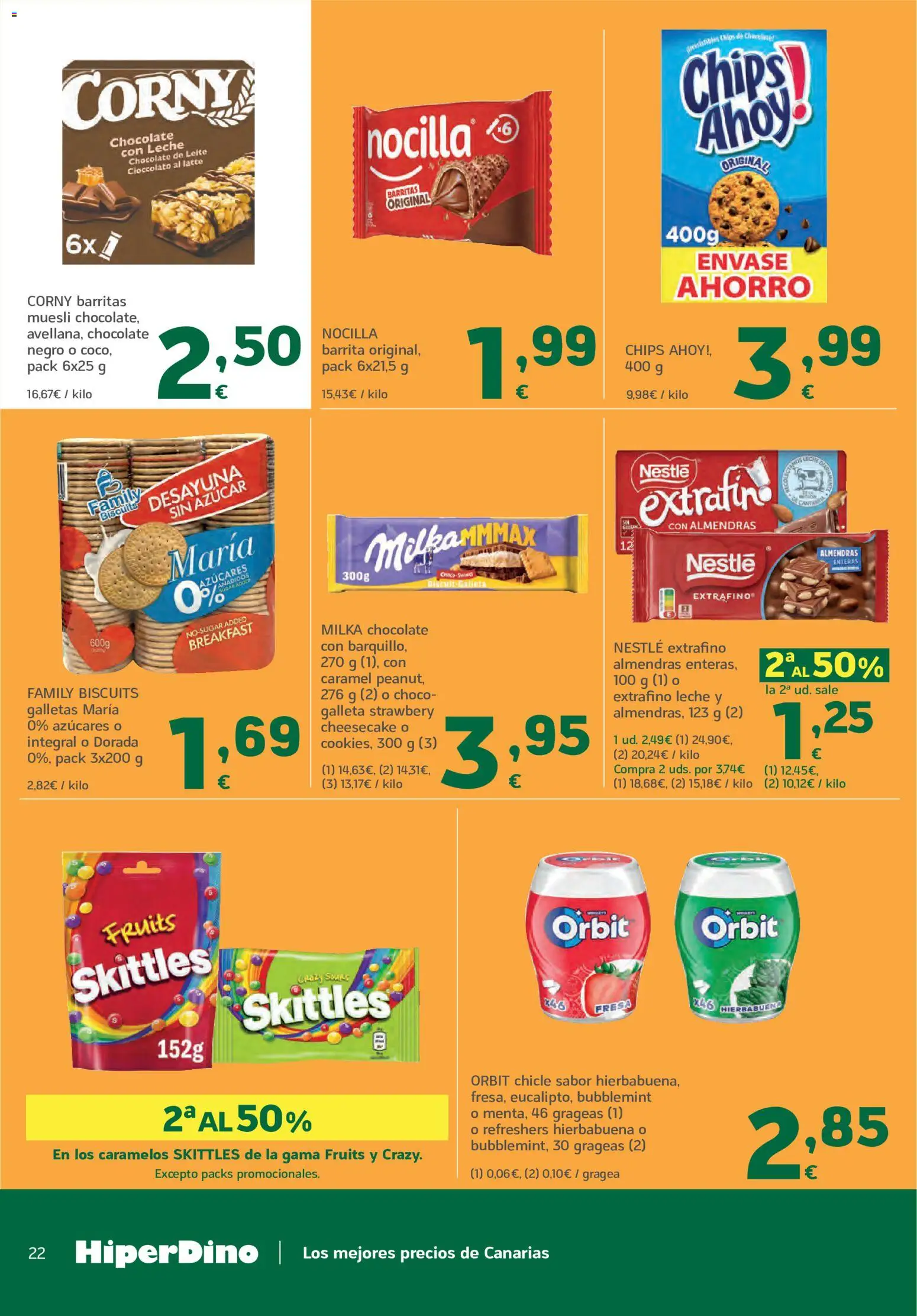 HiperDino folleto │ válido desde el 25/08/2026 | Página: 22 | Productos: Leche, Chocolate, Azúcar, Muesli