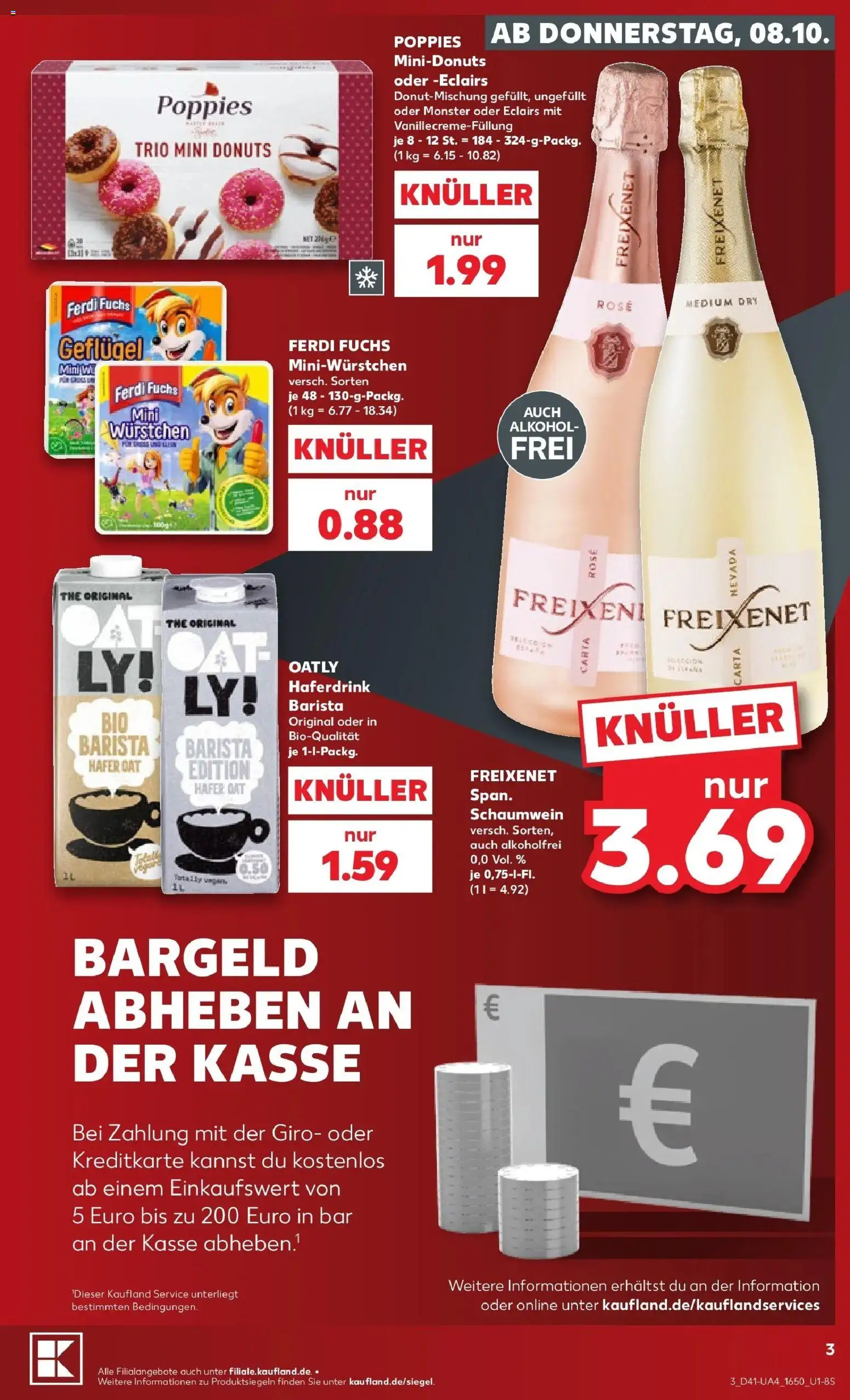 Prospekt Kaufland ab 08.10.2026 » Angebote Online zum Blättern | Seite: 3 | Produkte: Freixenet, Haferdrink, Donuts, Monster
