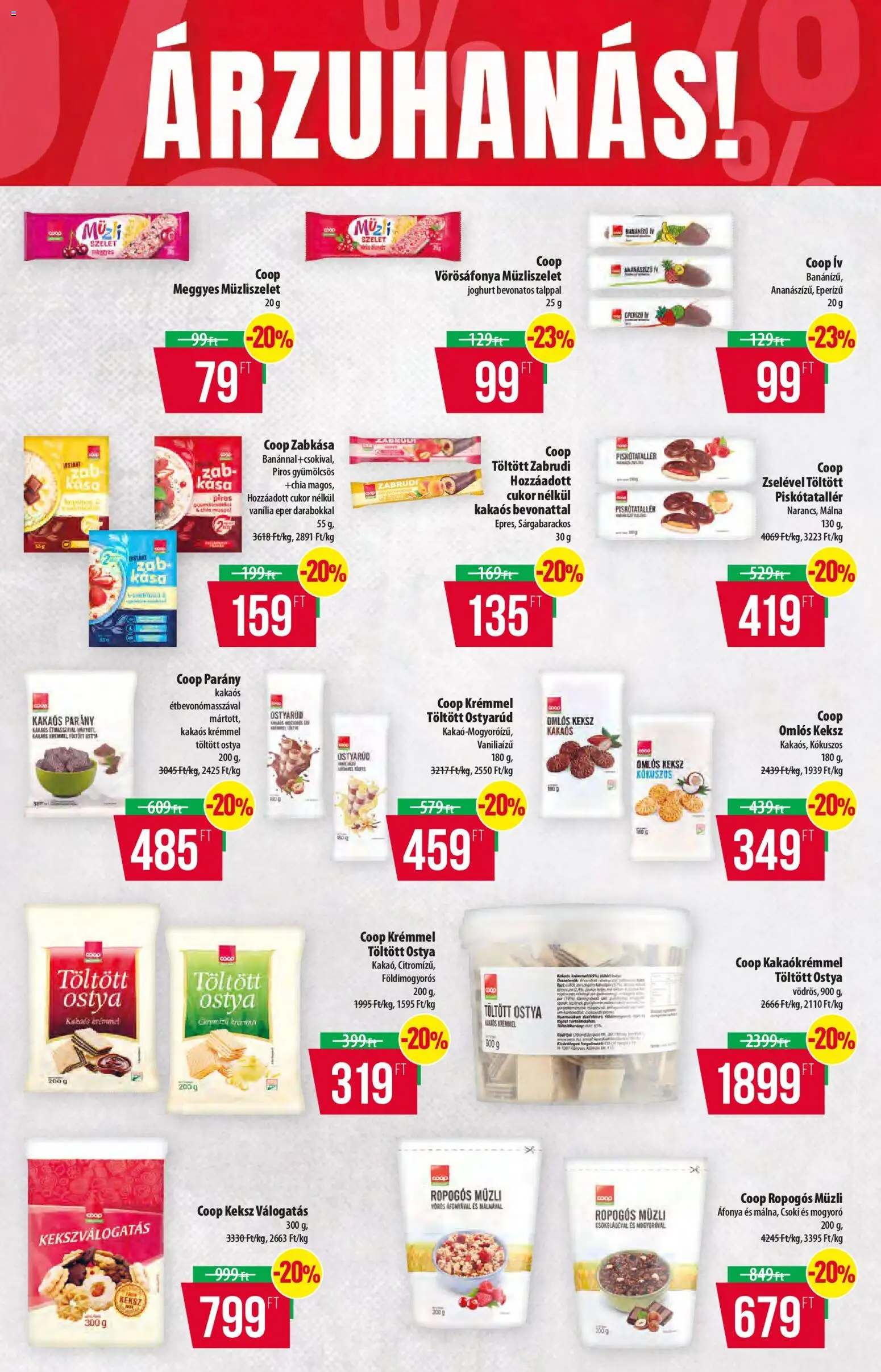 COOP akciós ujság - amely érvényes a következő dátumtól: 2026.10.08. | Oldal: 12 | Termékek: Mogyoró, Piskótatallér, Csoki, Cukor
