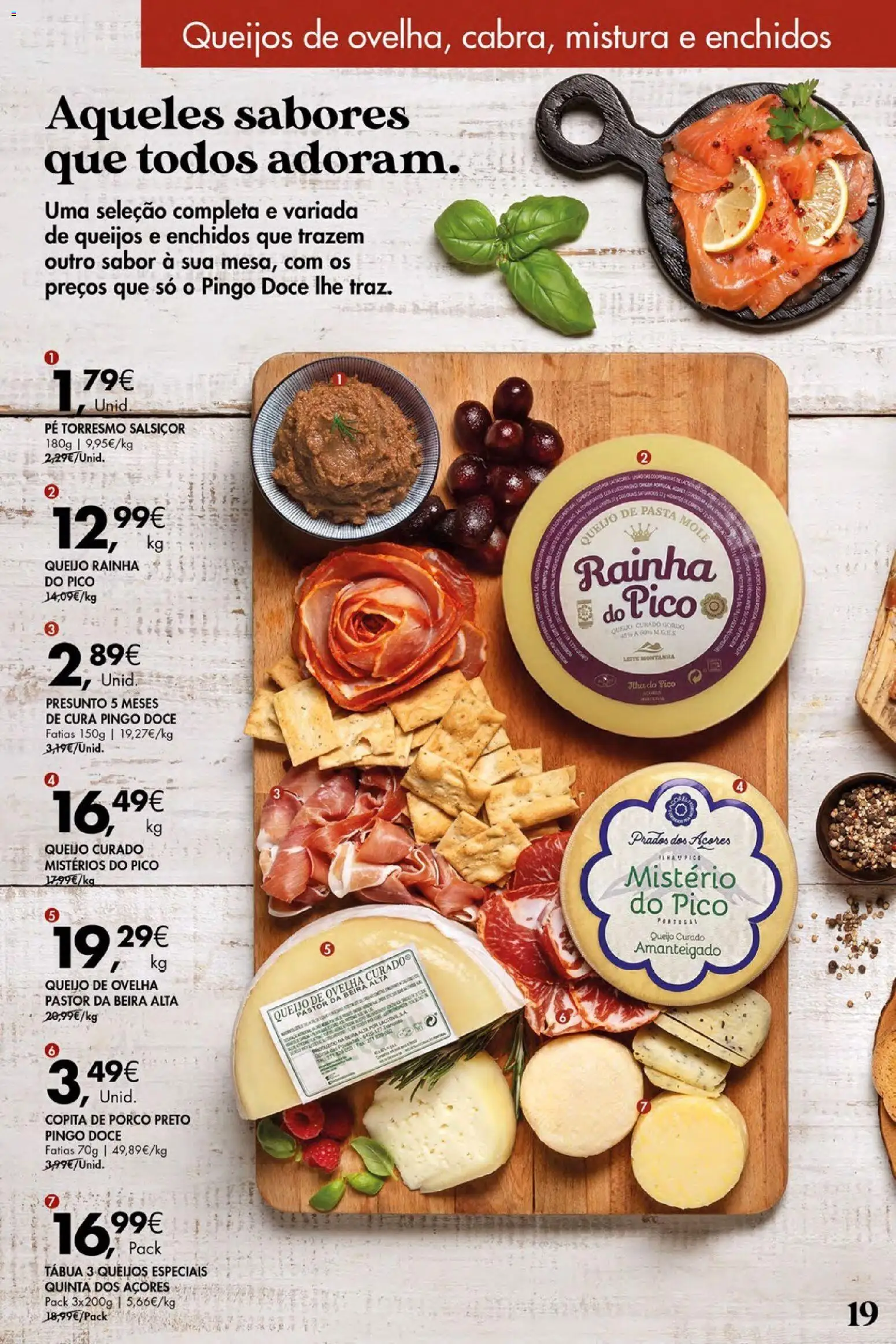 Pingo Doce Vinhos de Setúbal Açores │ válido de 07.05.2026 | Página: 19 | Produtos: Tábua, Queijo, Presunto