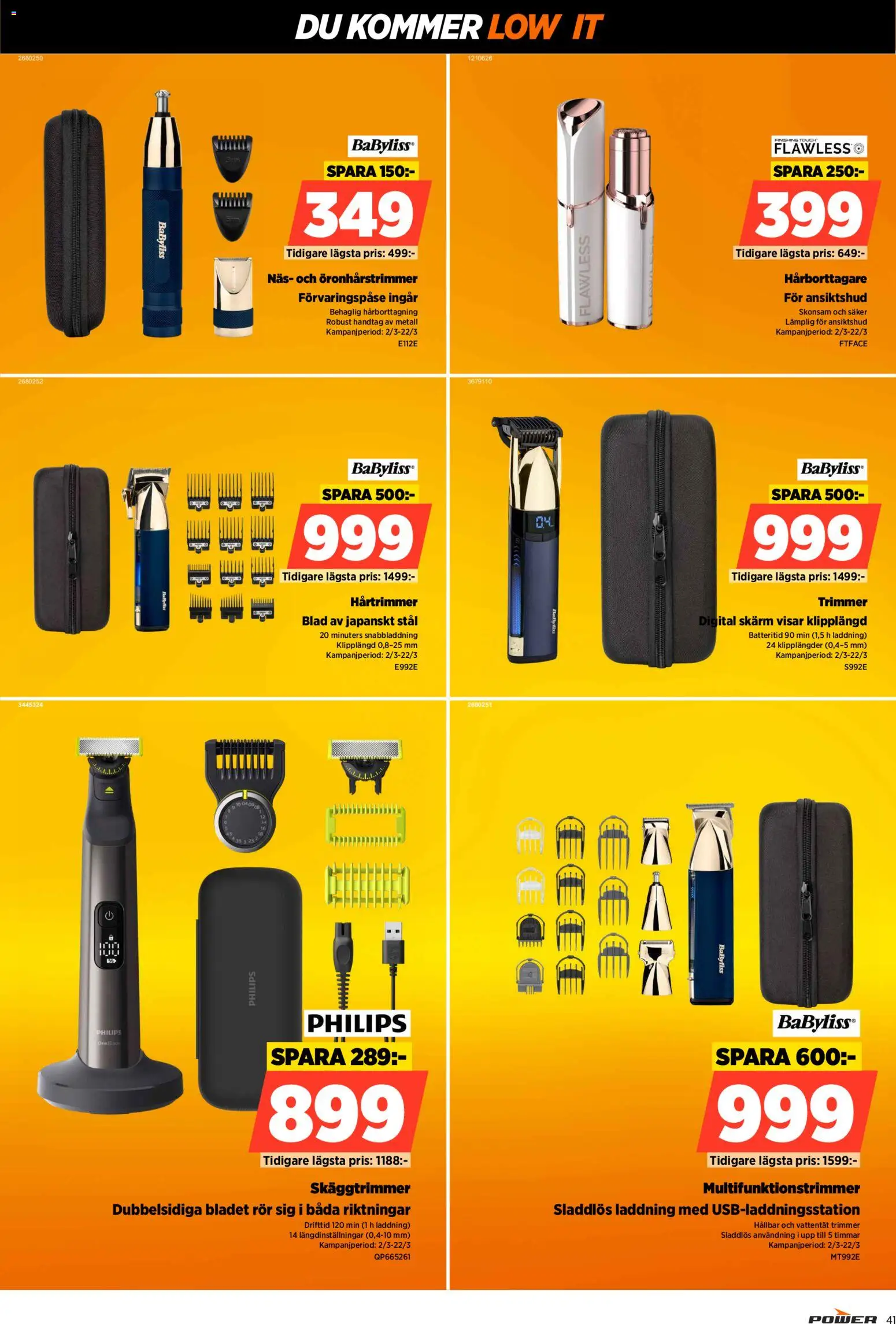 Power reklamblad aktuell från 09.03.2026 | Sida: 41 | Produkter: Trimmer, Skäggtrimmer