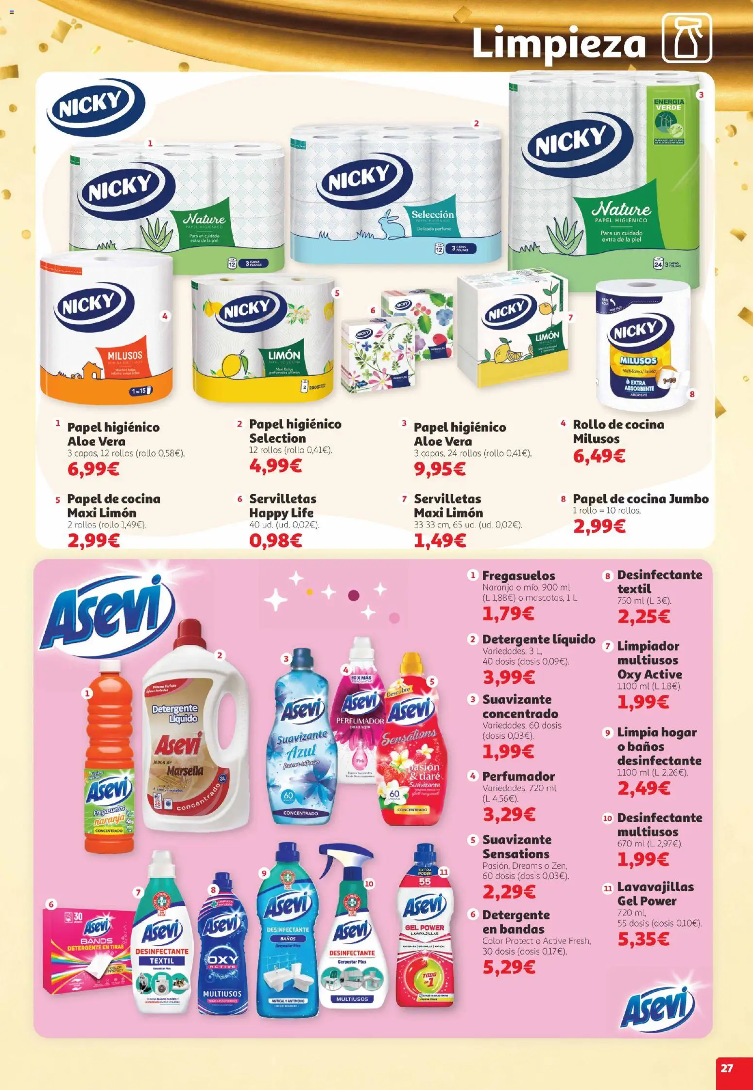 Alcampo folleto Telde │ válido desde el 22/10/2026 | Página: 27 | Productos: Detergente, Detergente líquido, Suavizante, Aloe Vera
