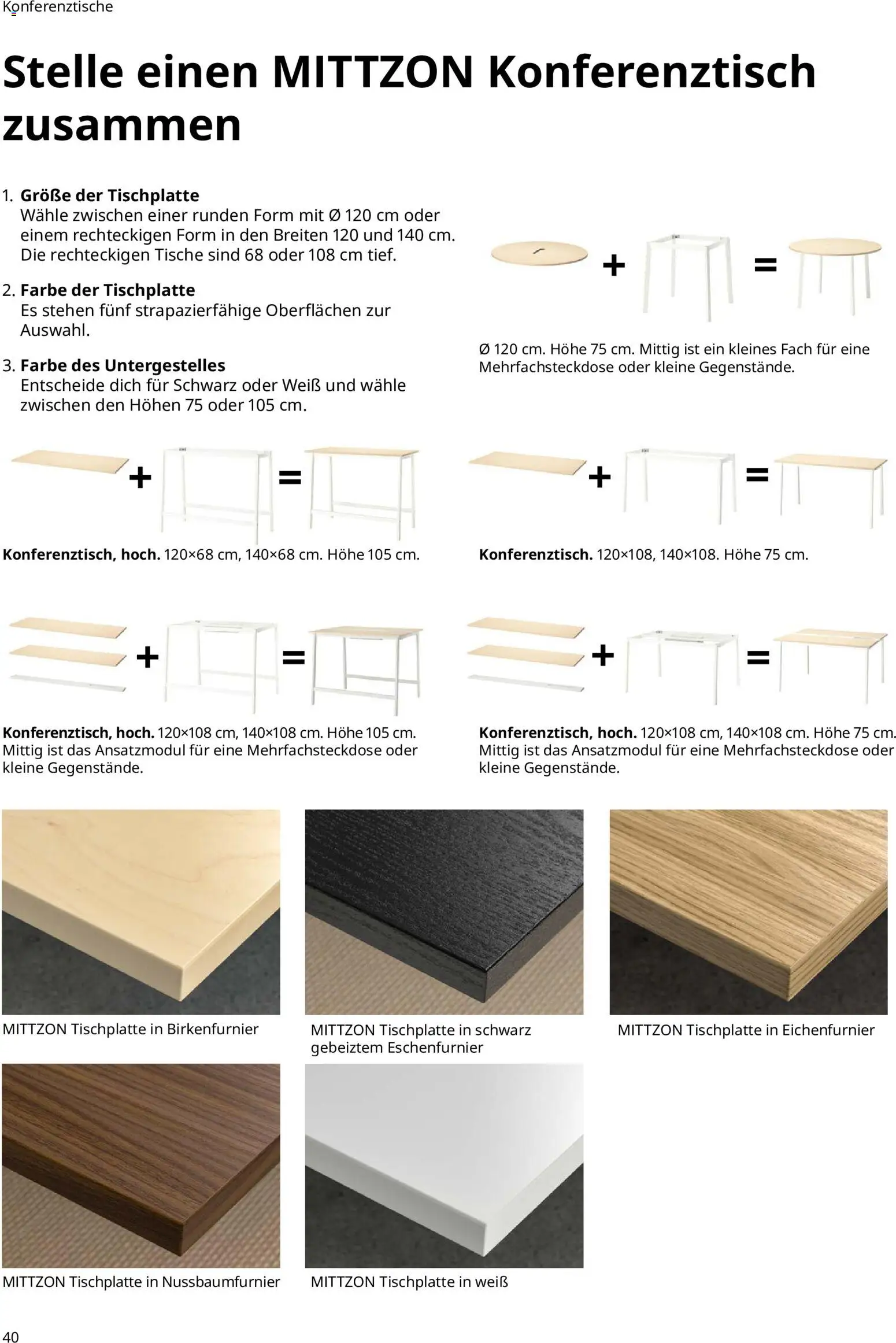 Ikea Büroeinrichtung – gültig ab 01.04.2026 | Seite: 40 | Produkte: Konferenztisch