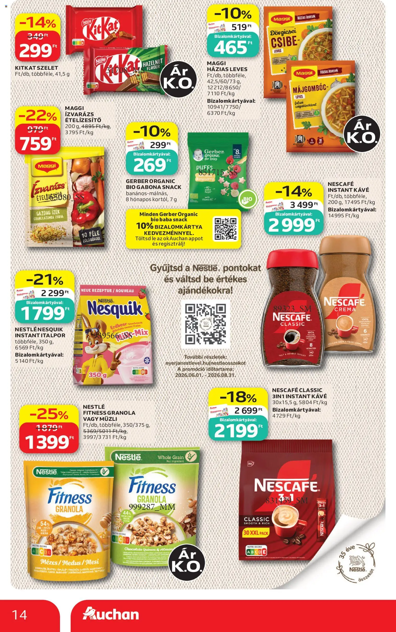 Auchan akciós ujság - amely érvényes a következő dátumtól: 2026.08.21. | Oldal: 14