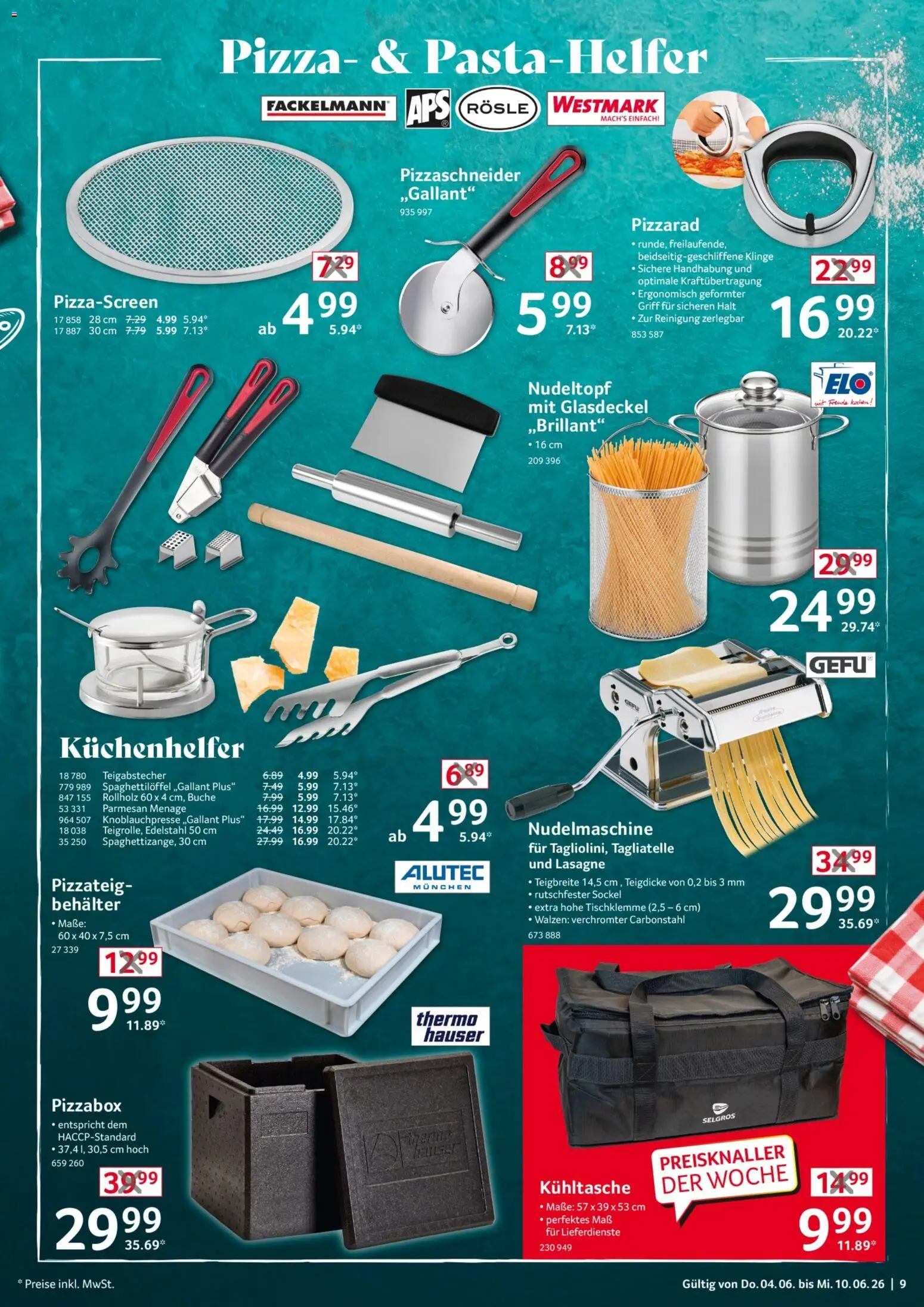 Selgros Non Food – gültig ab 04.06.2026 | Seite: 9 | Produkte: Pizza