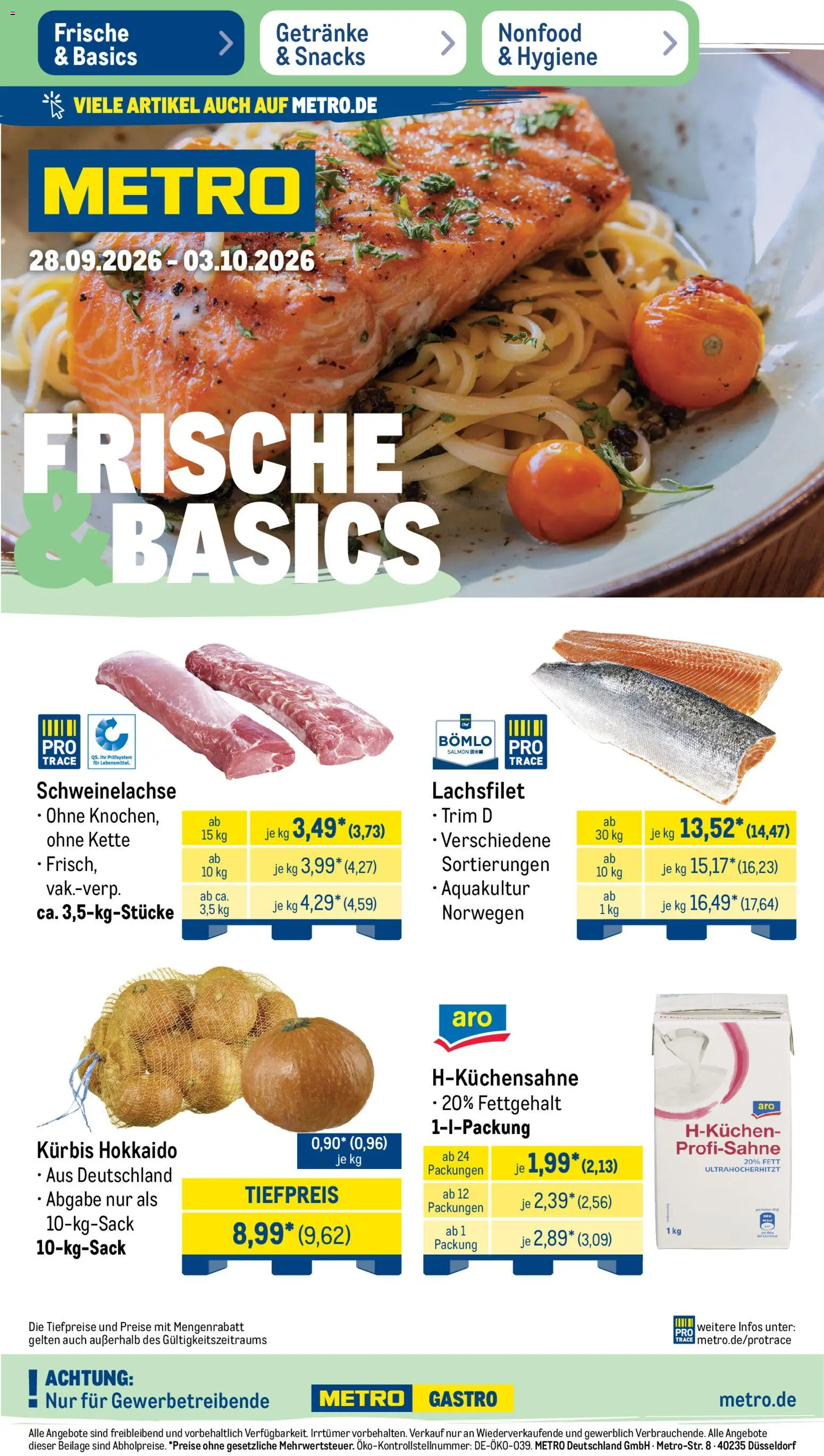Metro Montag, 28. September Aktionspreise