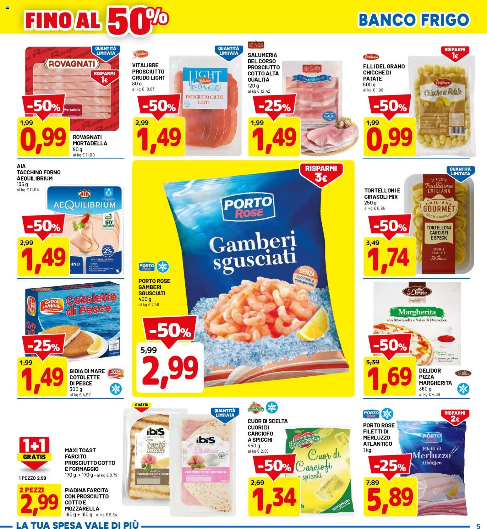 Volantino D Più del 25.05.2026 | Pagina: 5 | Prodotti: Pesce, Patate, Tacchino, Prosciutto