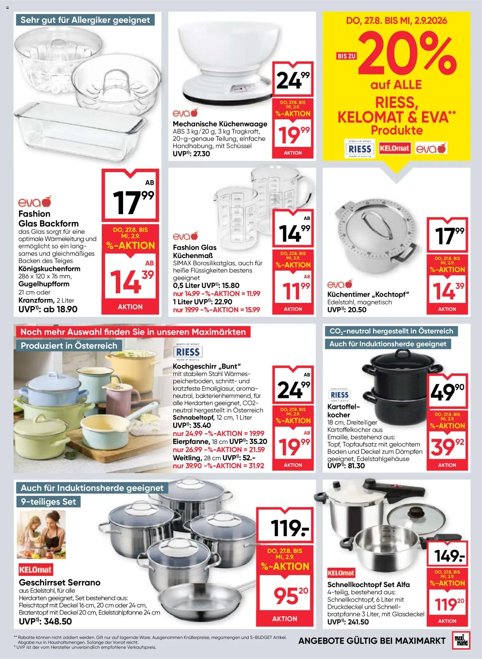 Maximarkt Flugblatt gültig ab 27.08.2026 | Seite: 19 | Produkte: Kocher