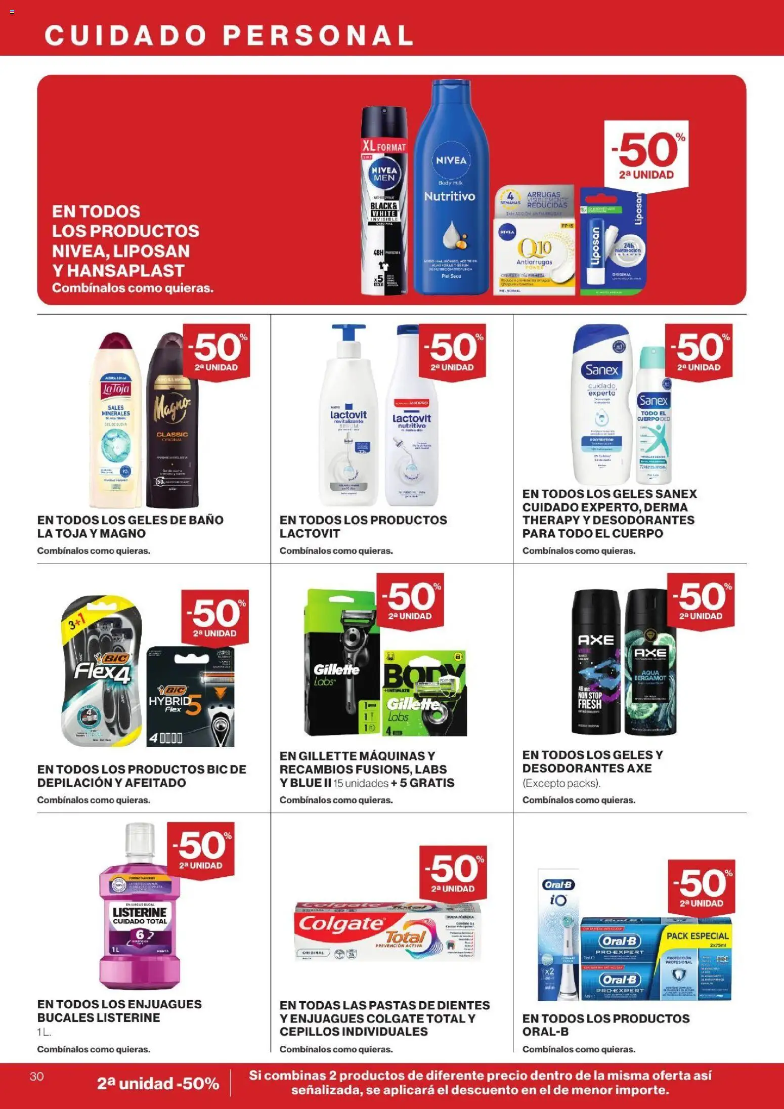 Hipercor catálogo │ válido desde el 10/09/2026 | Página: 30 | Productos: Enjuague bucal, Sérum, Listerine, Baño