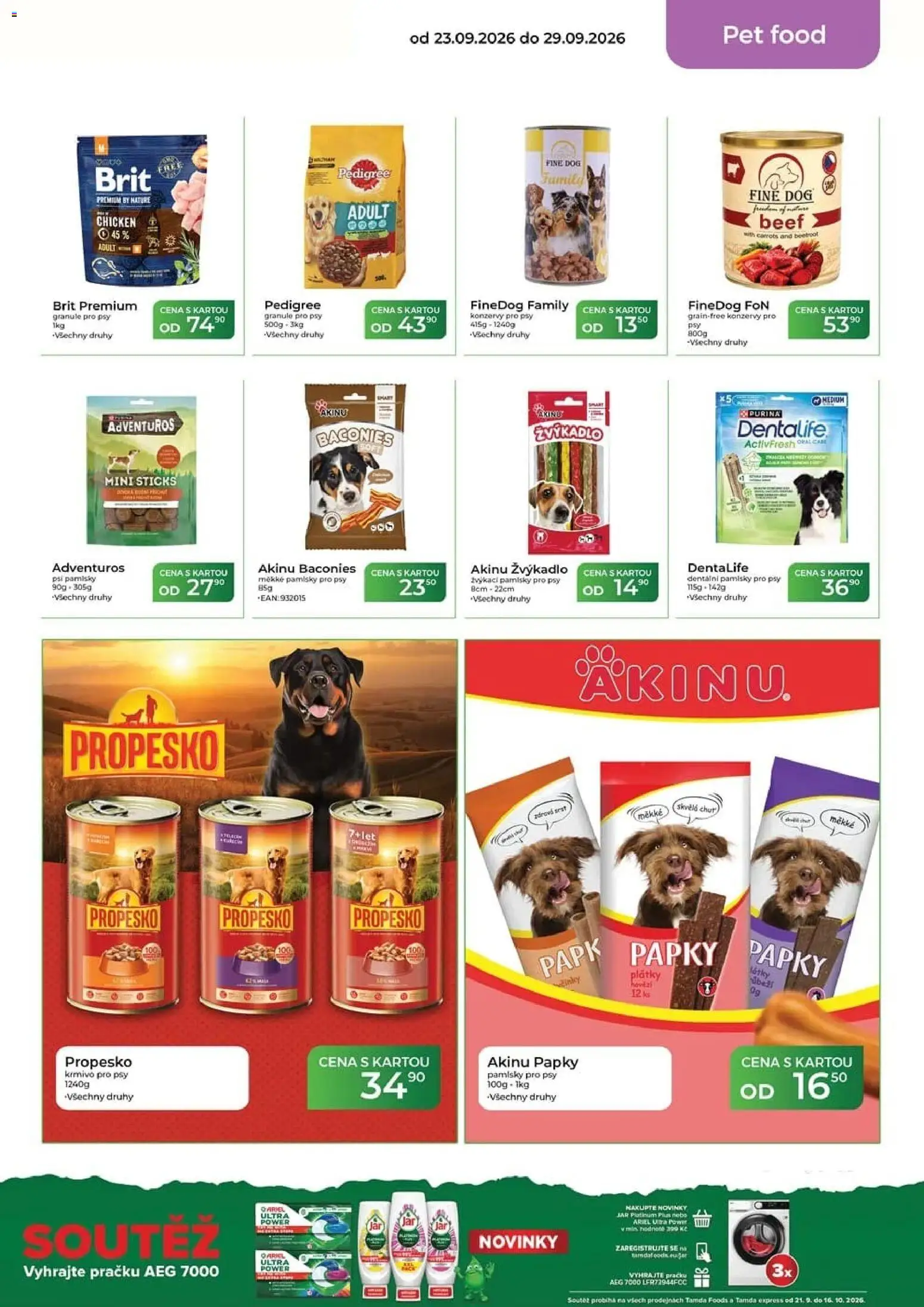 Tamda Foods leták od 23.09.2026 | Strana: 47 | Produkty: Granule, Konzervy pro psy, Jar, Jar platinum