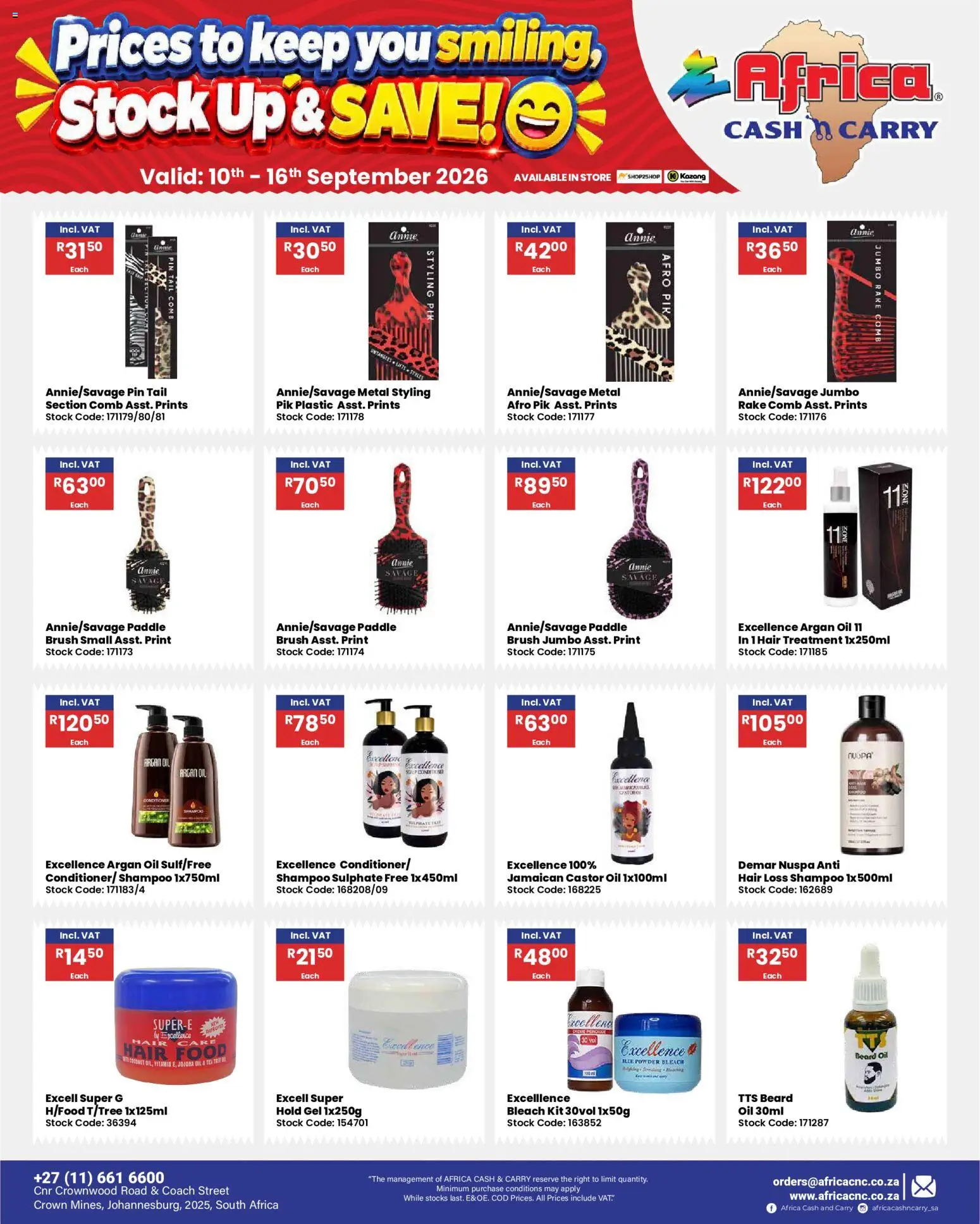 New Africa Cash & Carry catalogue – valid from 10/09/2026 | Page: 67 | Products: Oil, Brush, Tea, Stock