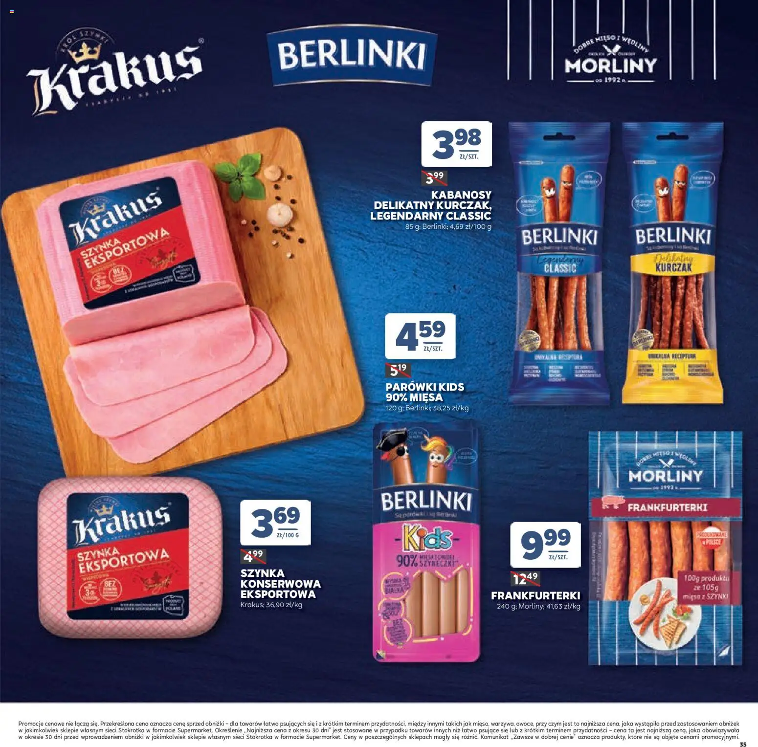 Stokrotka gazetka - Dzień Matki i Dziecka od 21.05.2026 | Strona: 35 | Produkty: Mięso, Frankfurterki, Kabanosy, Parówki