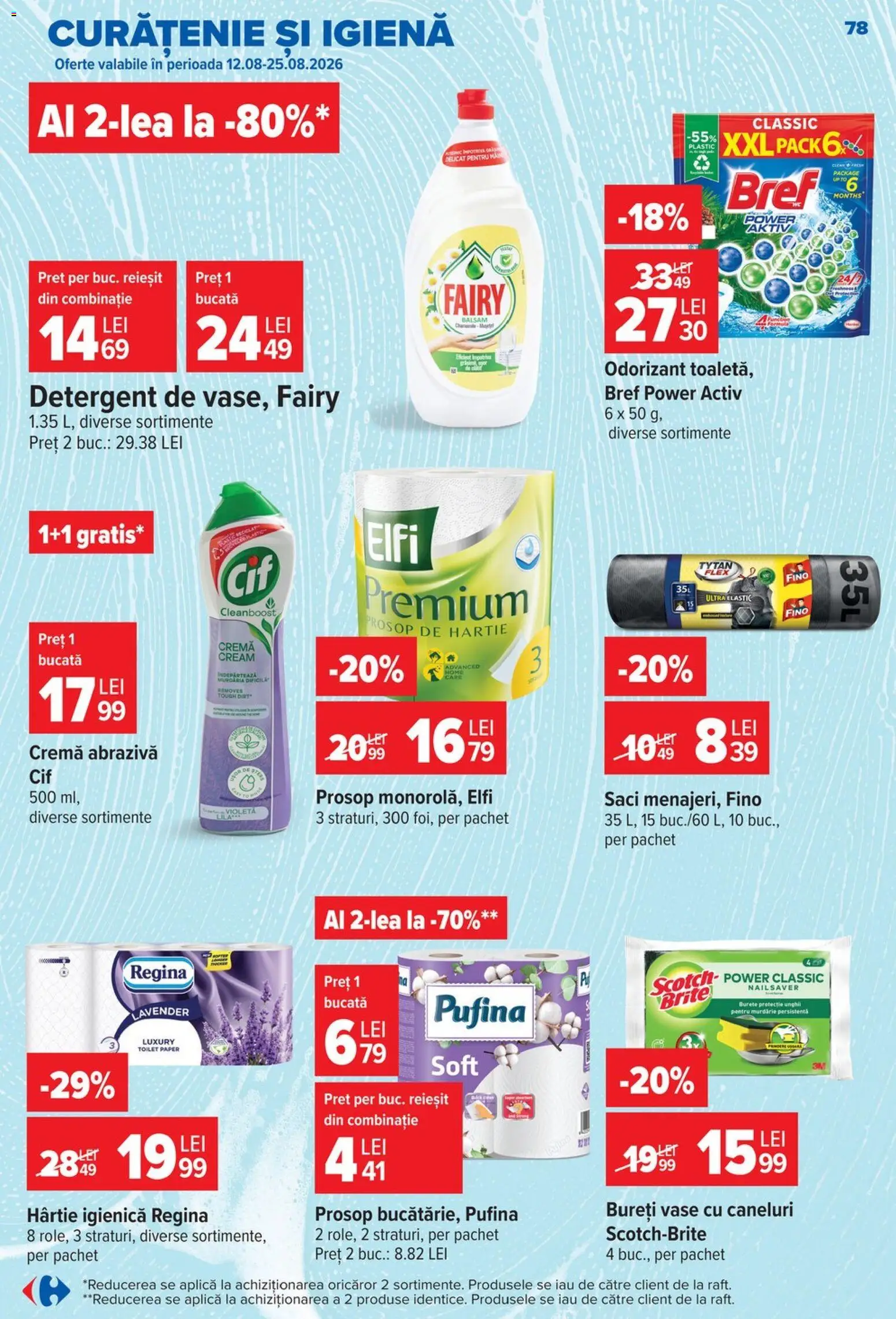 Noul catalog Carrefour – valabil de la 12.08.2026 | Pagină: 79 | Produse: Premium, Regina, Cremă, Detergent