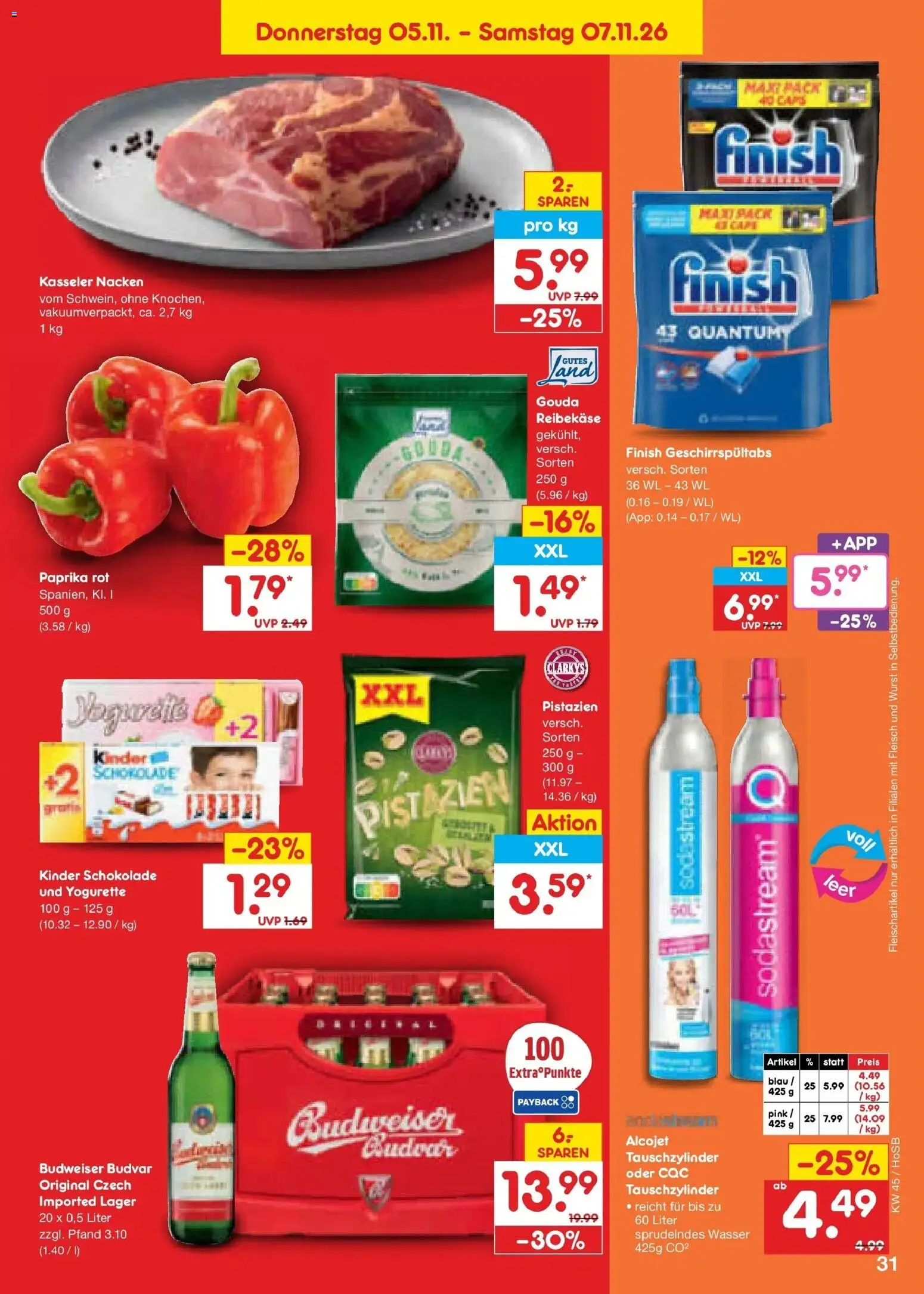 Netto Marken-Discount Prospekt Hannover (ab 02.11.2026) » Angebote | Seite: 47 | Produkte: Finish, Pistazien, Paprika, Sodastream