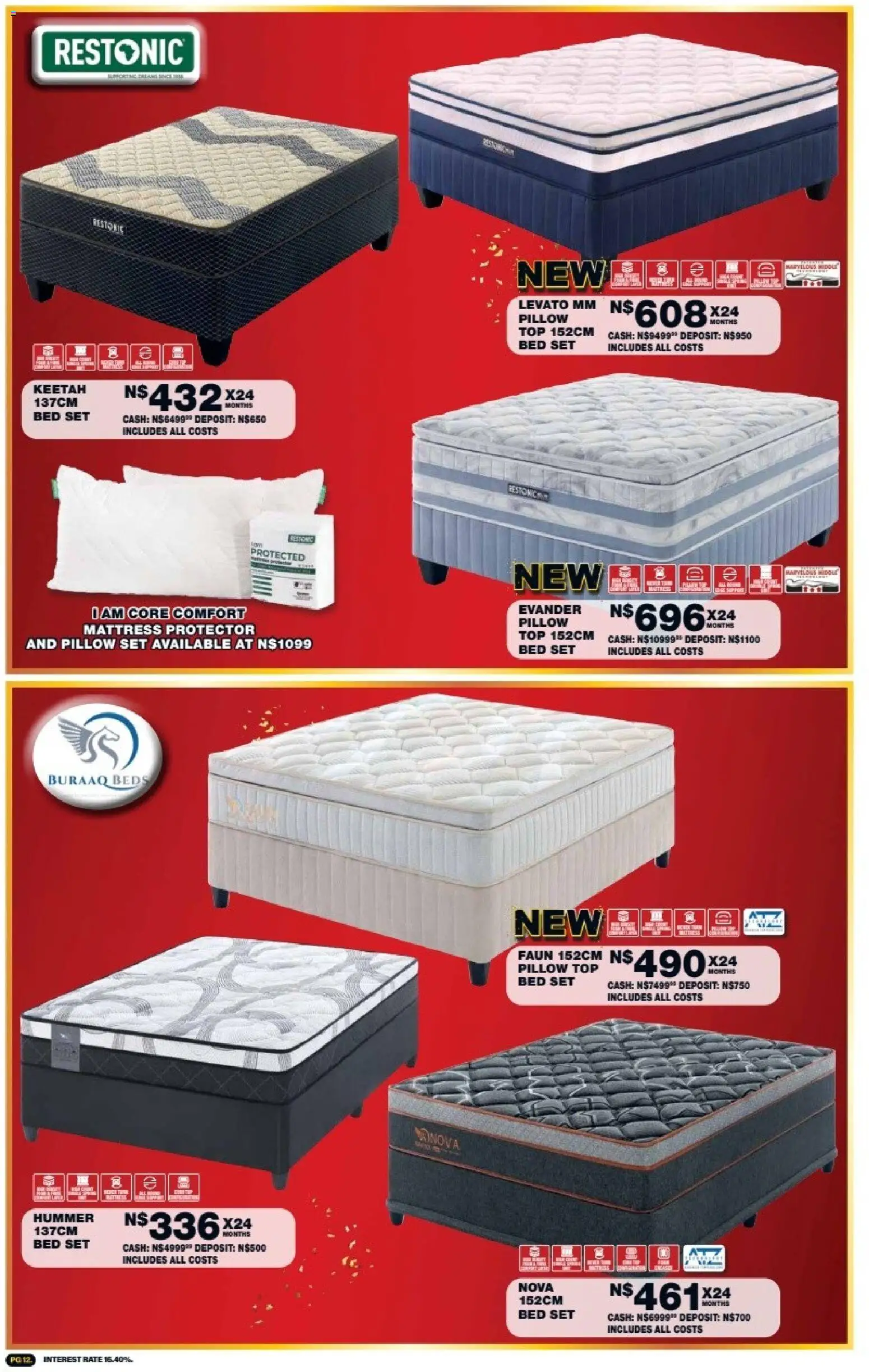 New Lewis Stores catalogue – valid from 05/10/2026 | Page: 12 | Products: Bed, Mattress, Pillow