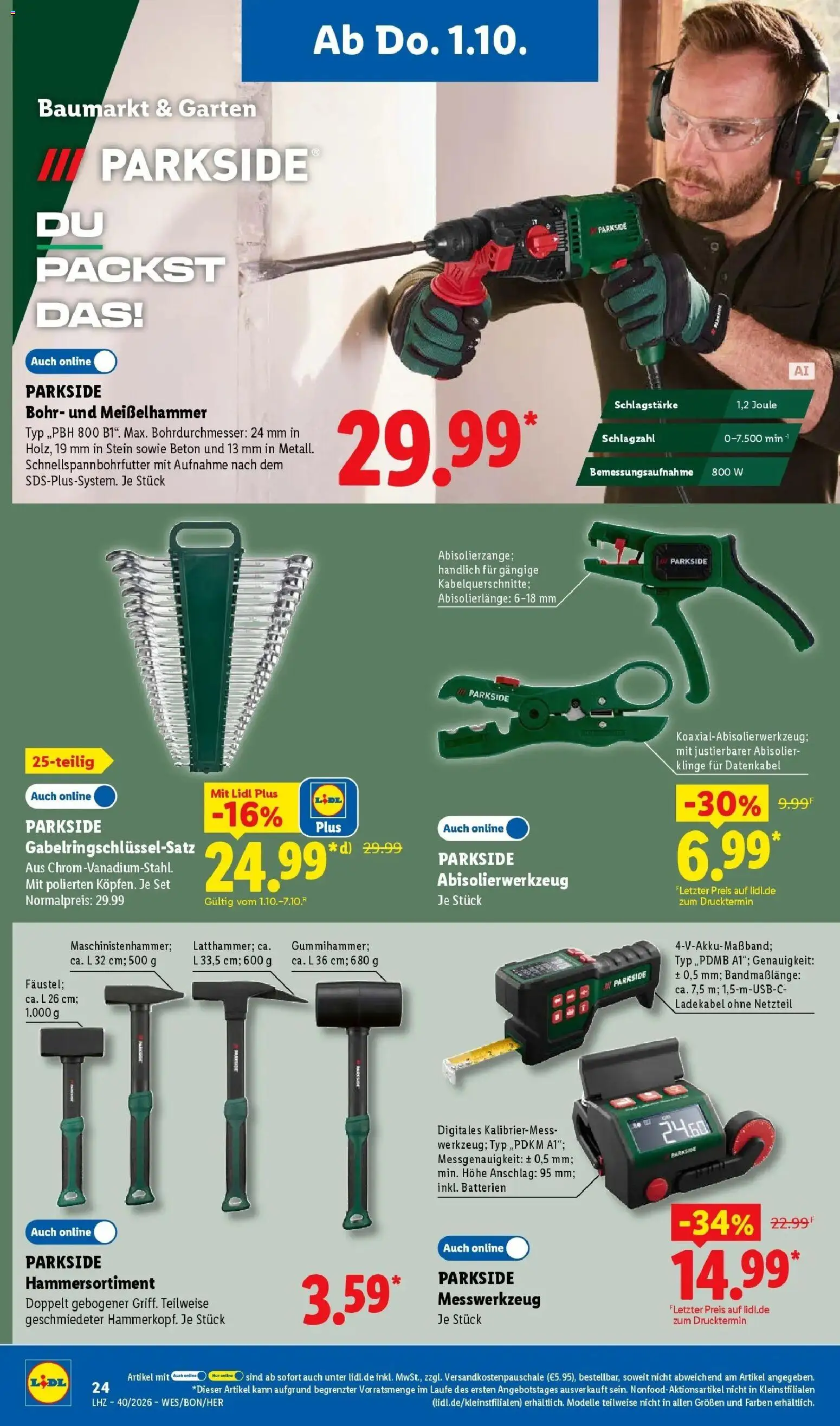 Lidl Prospekt Bad Rothenfelde (ab 28.09.2026) zum Blättern » Angebote | Seite: 40 | Produkte: Batterien, Ladekabel, Netzteil