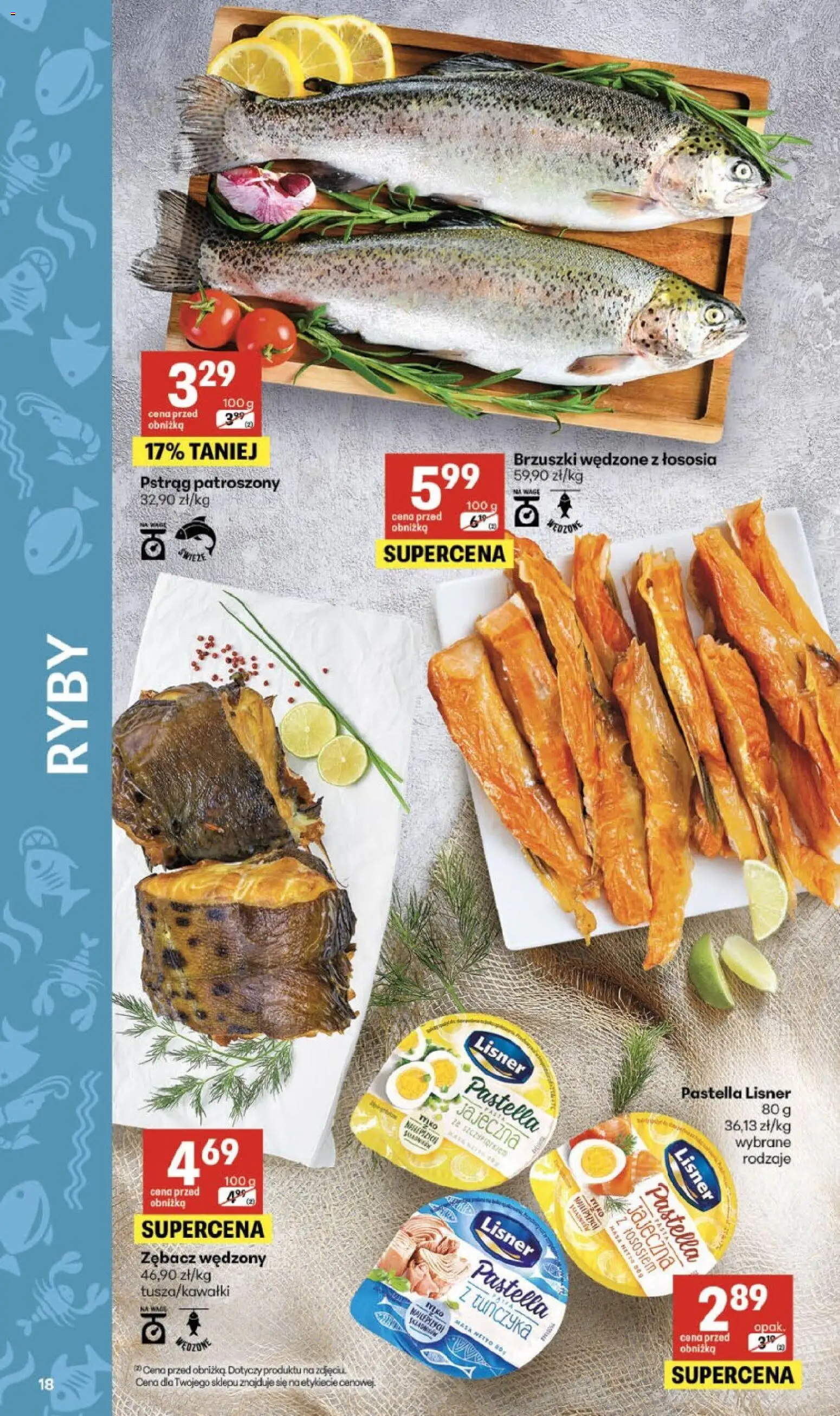 Delikatesy Centrum gazetka od 18.06.2026 | Strona: 18 | Produkty: Pstrąg, Ryby