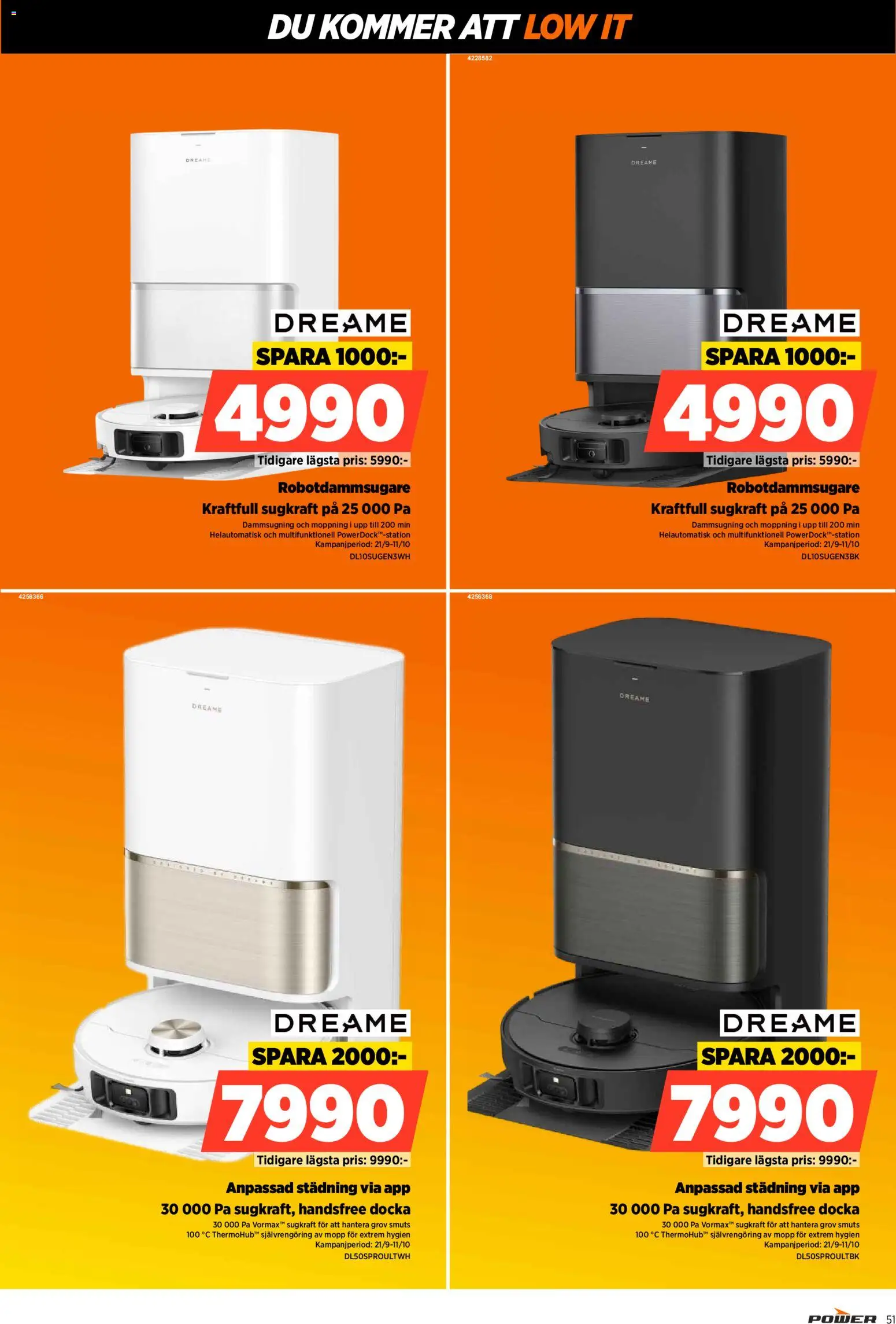 Power reklamblad aktuell från 28/09/2026 | Sida: 51 | Produkter: Docka, Mopp, Robotdammsugare