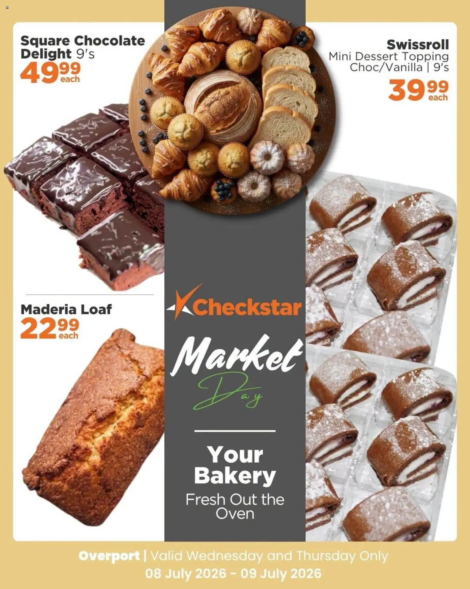 New Check Star catalogue – valid from 08/07/2026 | Page: 3 | Products: Swissroll, Oven, Bakery, Chocolate