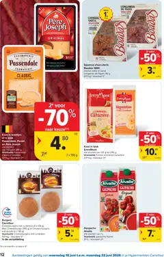 Carrefour folder week 24 - Voorbeeld van een folder van Carrefour, geldig van 10.06.2026 | Pagina: 12 | Producten: Cheeseburger, Worst, Chorizo, Kaas