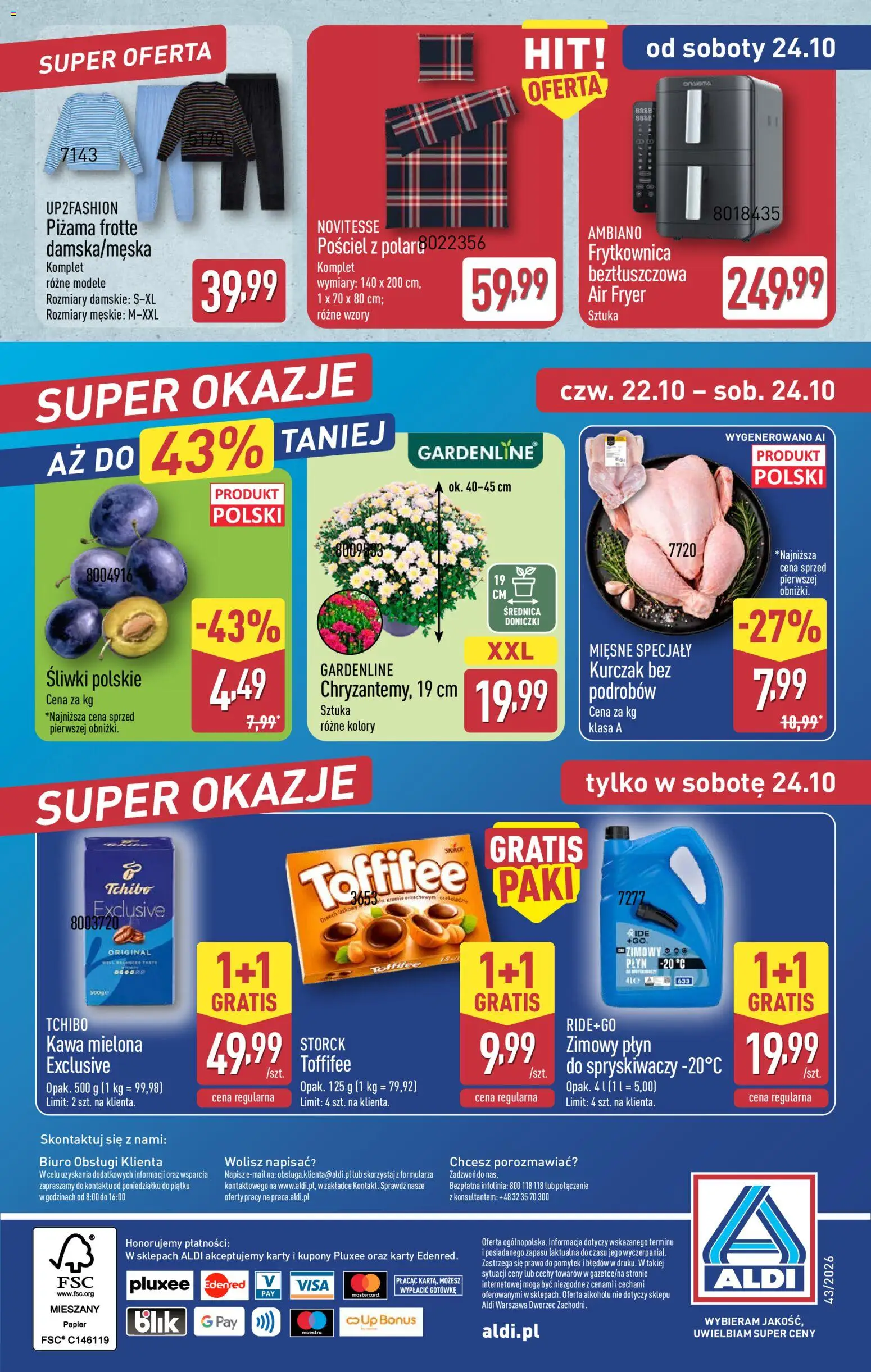 Aldi gazetka - Oferta weekendowa od 22.10.2026 | Strona: 10 | Produkty: Kurczak, Specjały, Tchibo, Doniczki