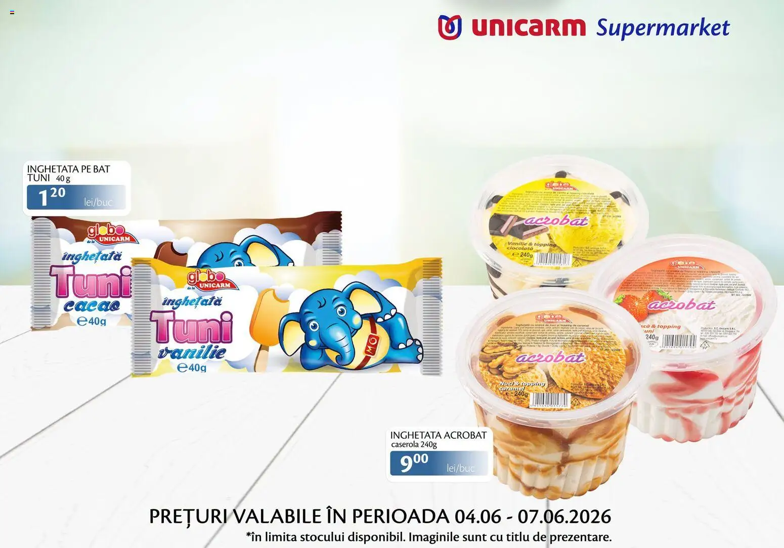 Noul catalog Unicarm – valabil de la 04.06.2026 | Pagină: 6 | Produse: Ciocolată, Cacao, Nuci, Înghețată