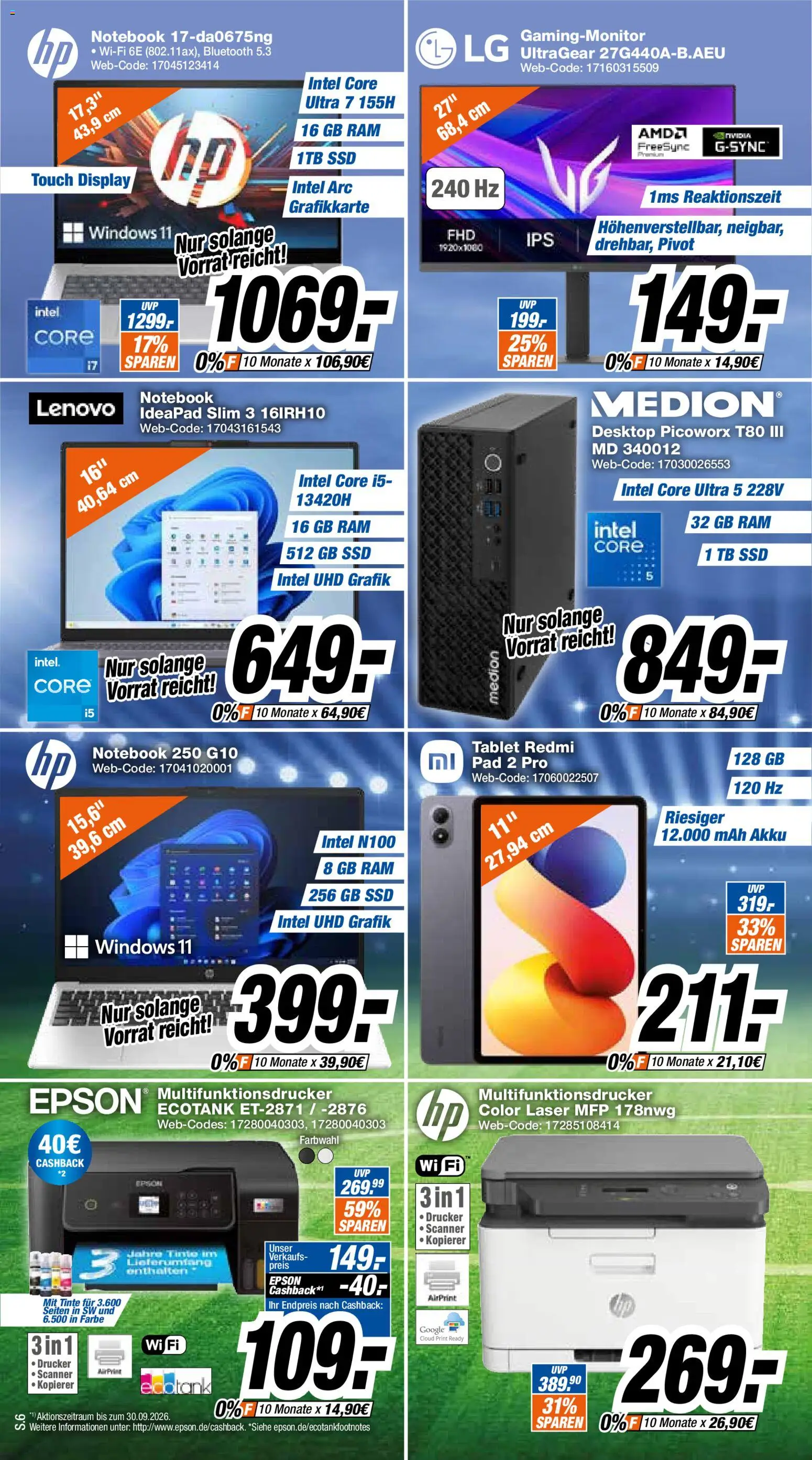 Expert Giessen – gültig ab 06.07.2026 | Seite: 6 | Produkte: Epson, Grafikkarte, Tablet, Drucker