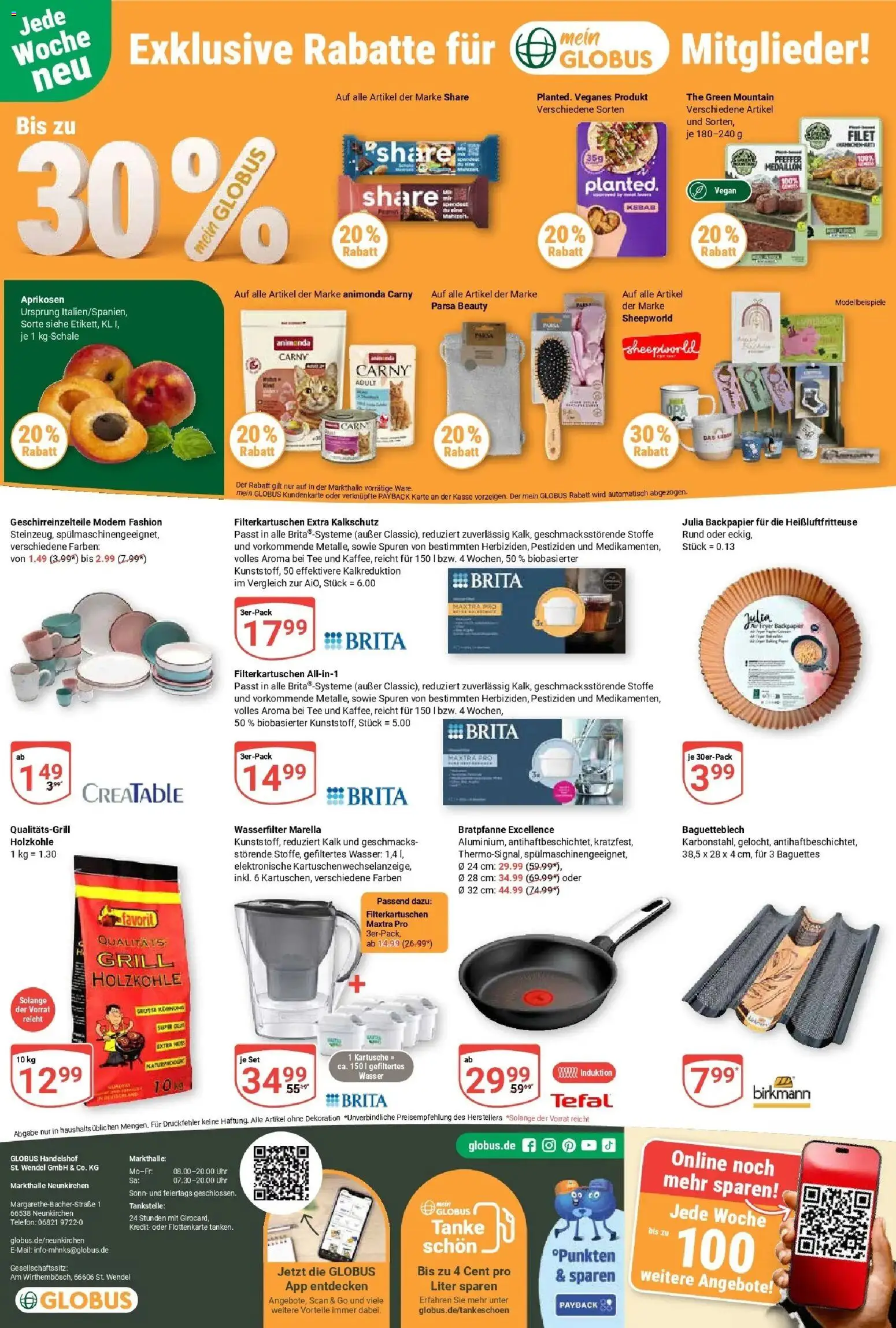 Globus Prospekt Neunkirchen (ab 03.08.2026) » Angebote online | Seite: 26 | Produkte: Wasser, Tee, Heißluftfritteuse, Uhr
