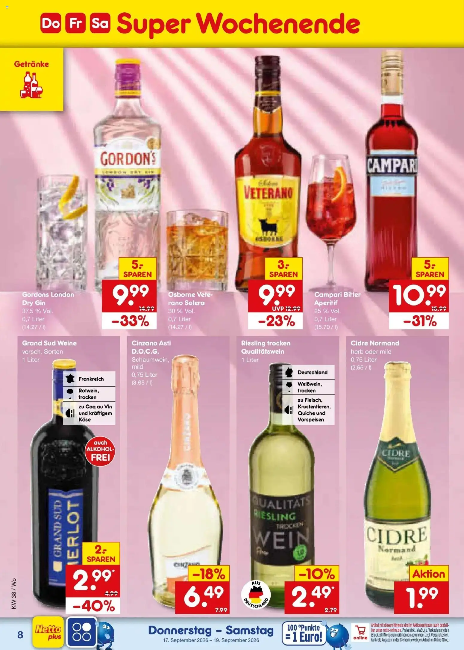 Netto Marken-Discount Prospekt Nürnberg – gültig ab 14.09.2026 | Seite: 50 | Produkte: Osborne, Käse, Alkohol, Grand sud