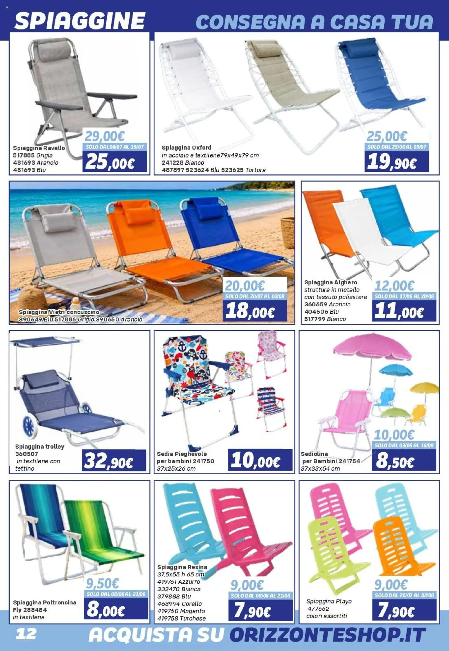 Volantino Orizzonte del 08/05/2026 | Pagina: 12 | Prodotti: Sedia pieghevole, Trolley, Sedia